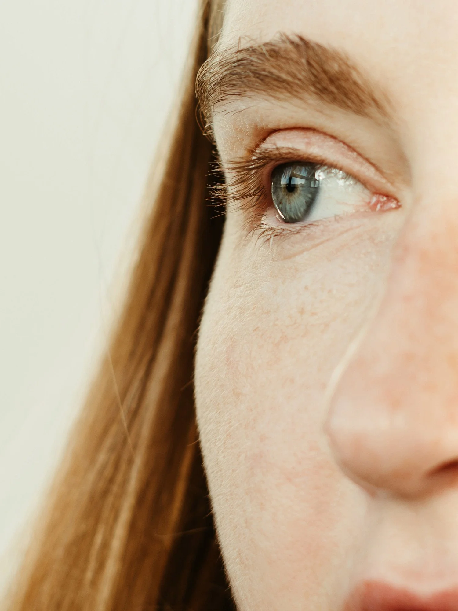 Partial detail of a woman's face