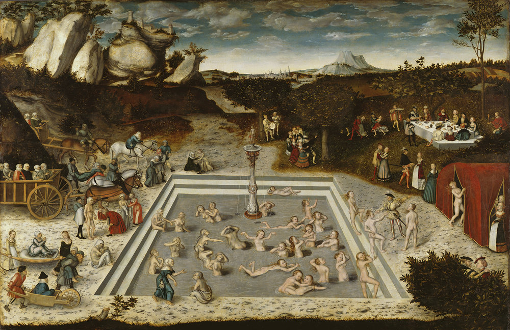 Lucas Cranach - Der Jungbrunnen (The Fountain of Youth), 1564 (Wikimedia Commons)