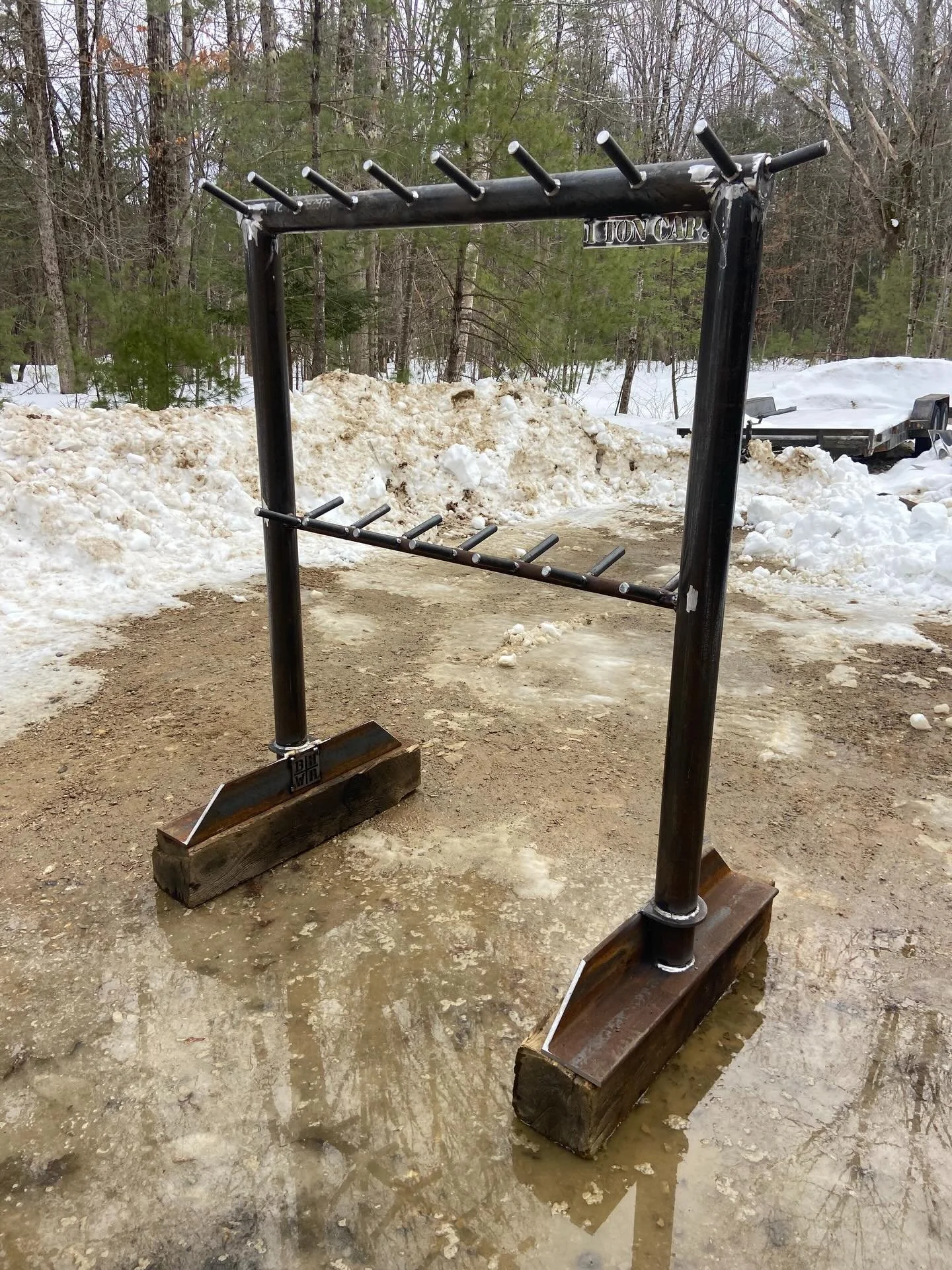 Sweet rack! Custom rack to store heavy rigging for a customer. #welder #metalfabricator #welding #shopwork