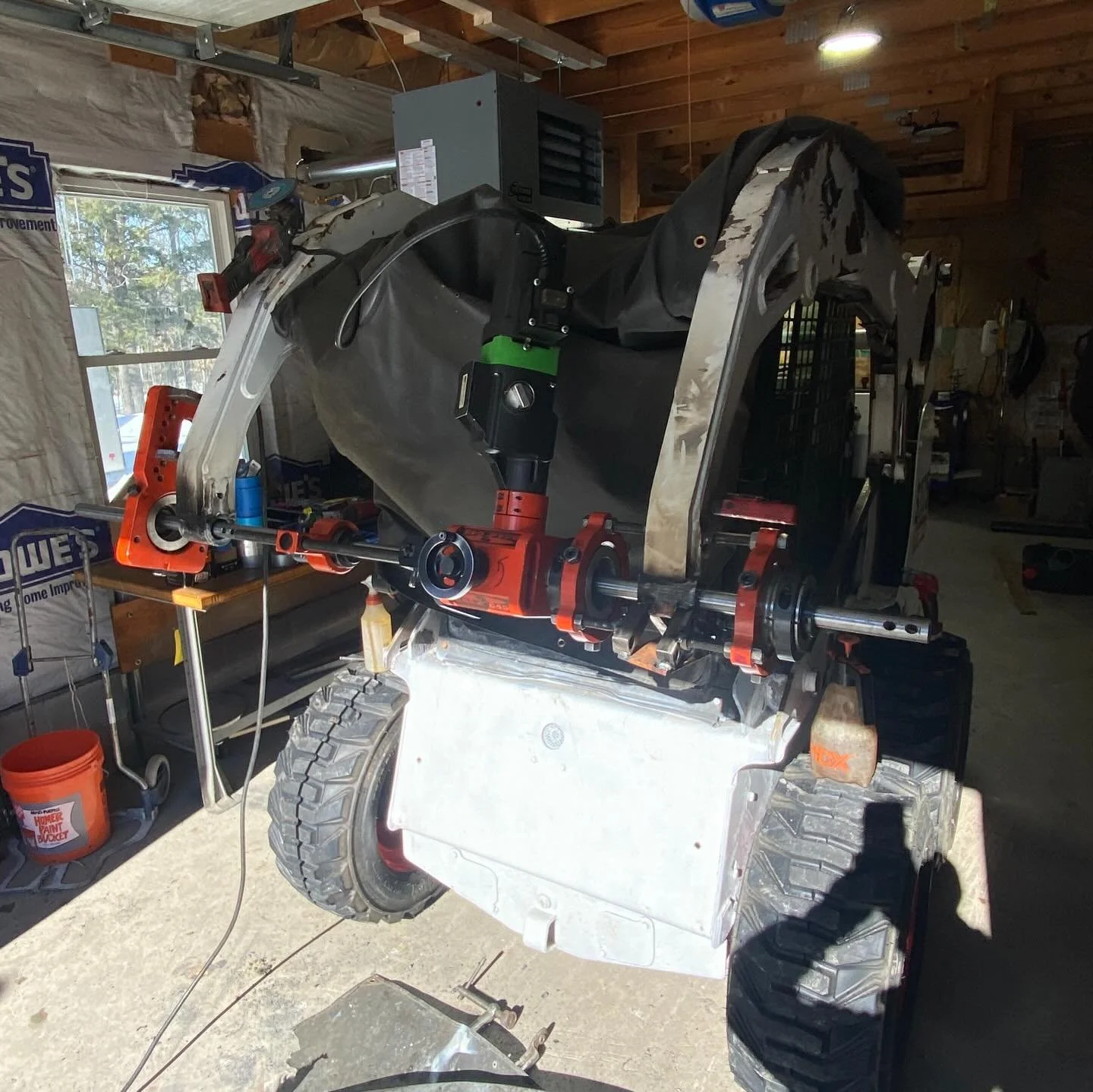 2014 bobcat skid steer today, they don&rsquo;t make the end pieces to the arms anymore. With that said I had to torch the tapered hole large enough to get my bar in and machine out the rest of the material to fit new ID tapered bushings. Those get we