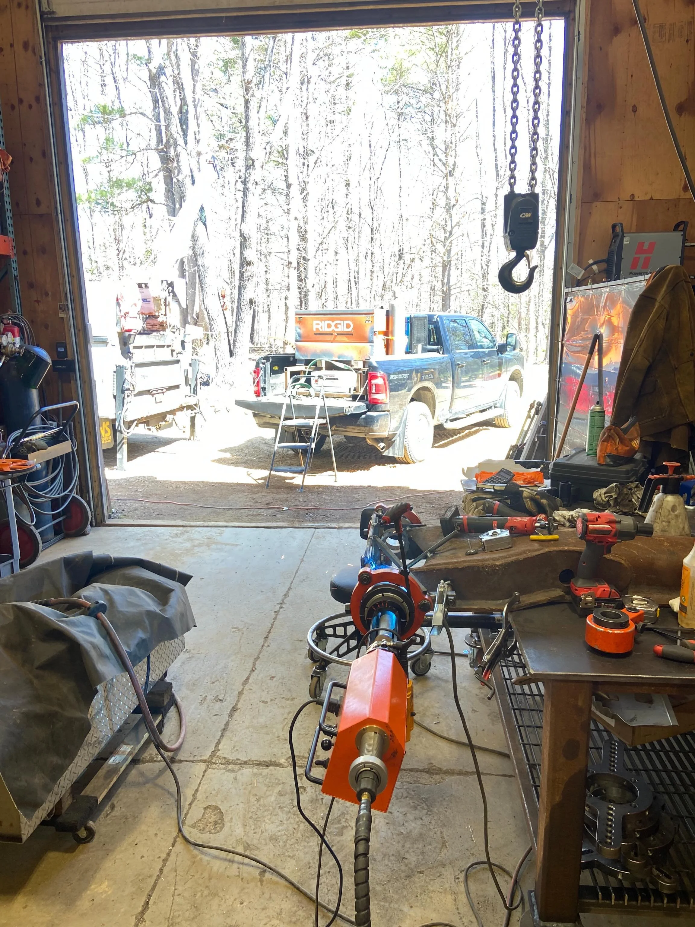 Some line boring on this thumb. New pins, shims for cylinder and pin collar were made. #lineboring #weldingrepairservices #welder #machining #shopwork