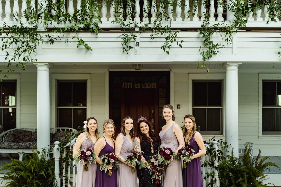 Megan's bridesmaids in shades of purple, perfectly complemented her stunning black bridal gown! 💜 ​​​​​​​​
.​​​​​​​​
.​​​​​​​​
.​​​​​​​​
.​​​​​​​​
.​​​​​​​​
#wisconsinweddingphotographer #madisonweddingphotographer #milwaukeeweddingphotographer #wis