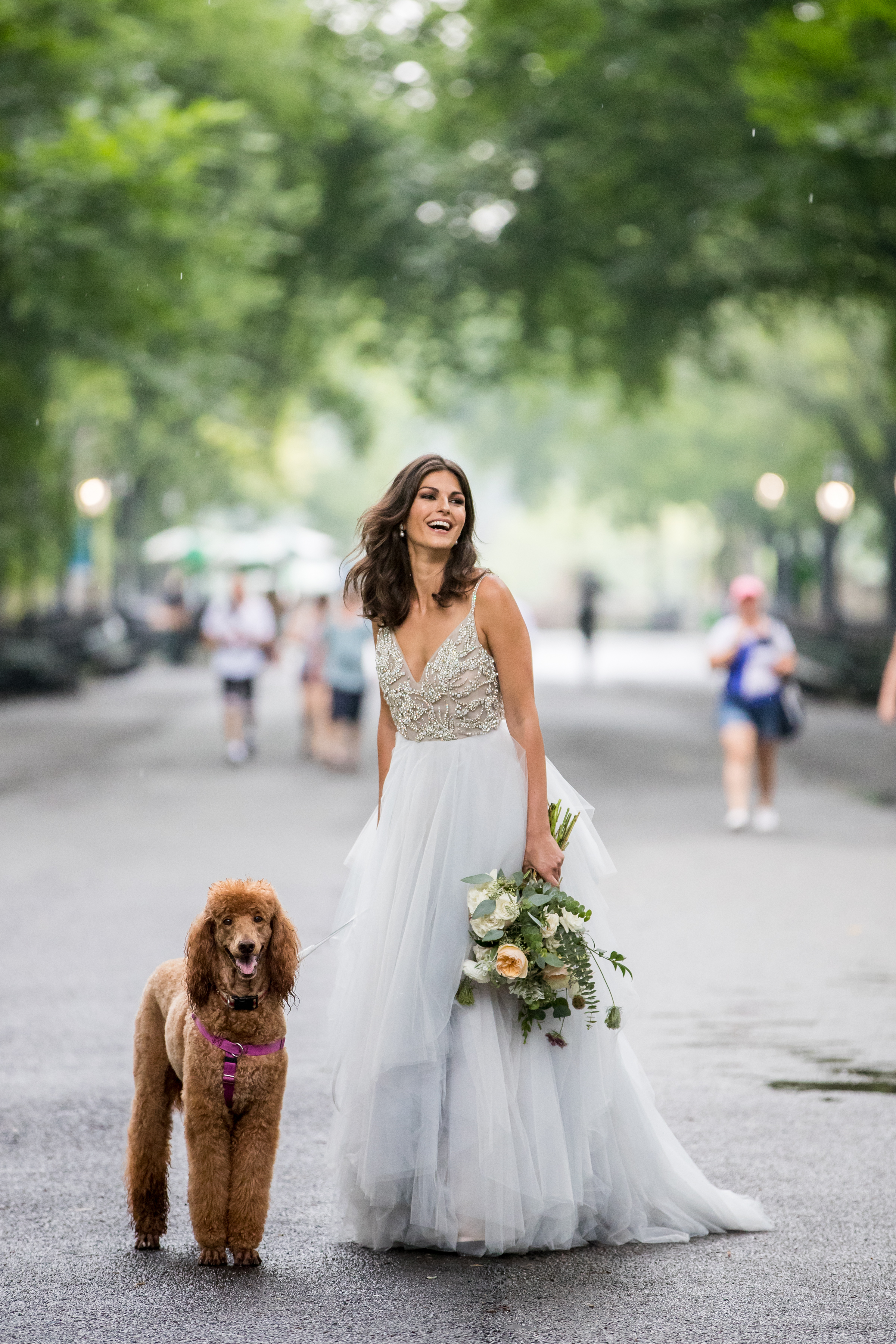 park wedding bride and dog photography 0026