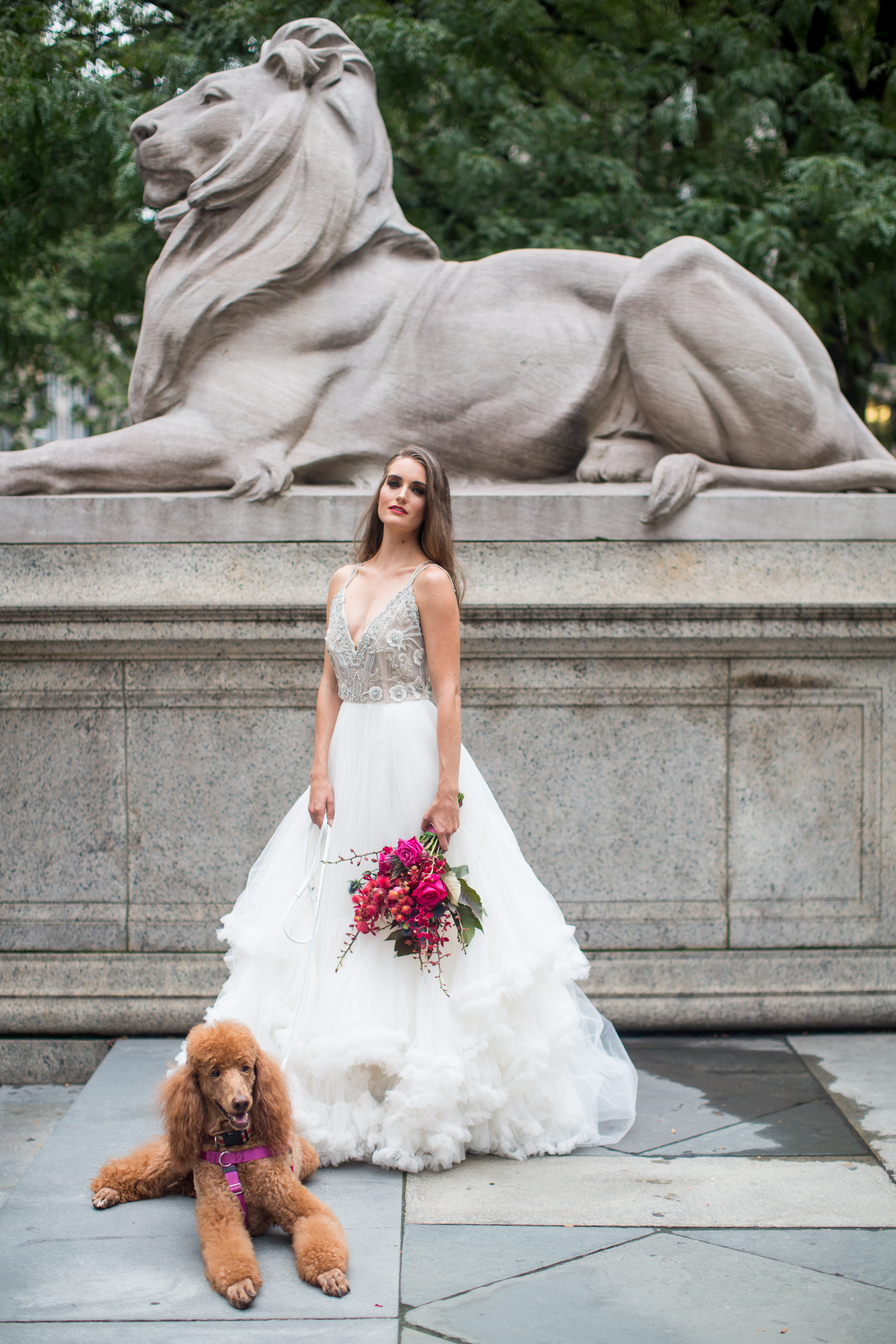 bride wedding dress and dog photography 0026