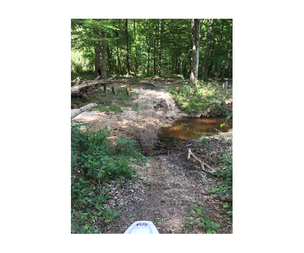 Creek crossings with brick layed down