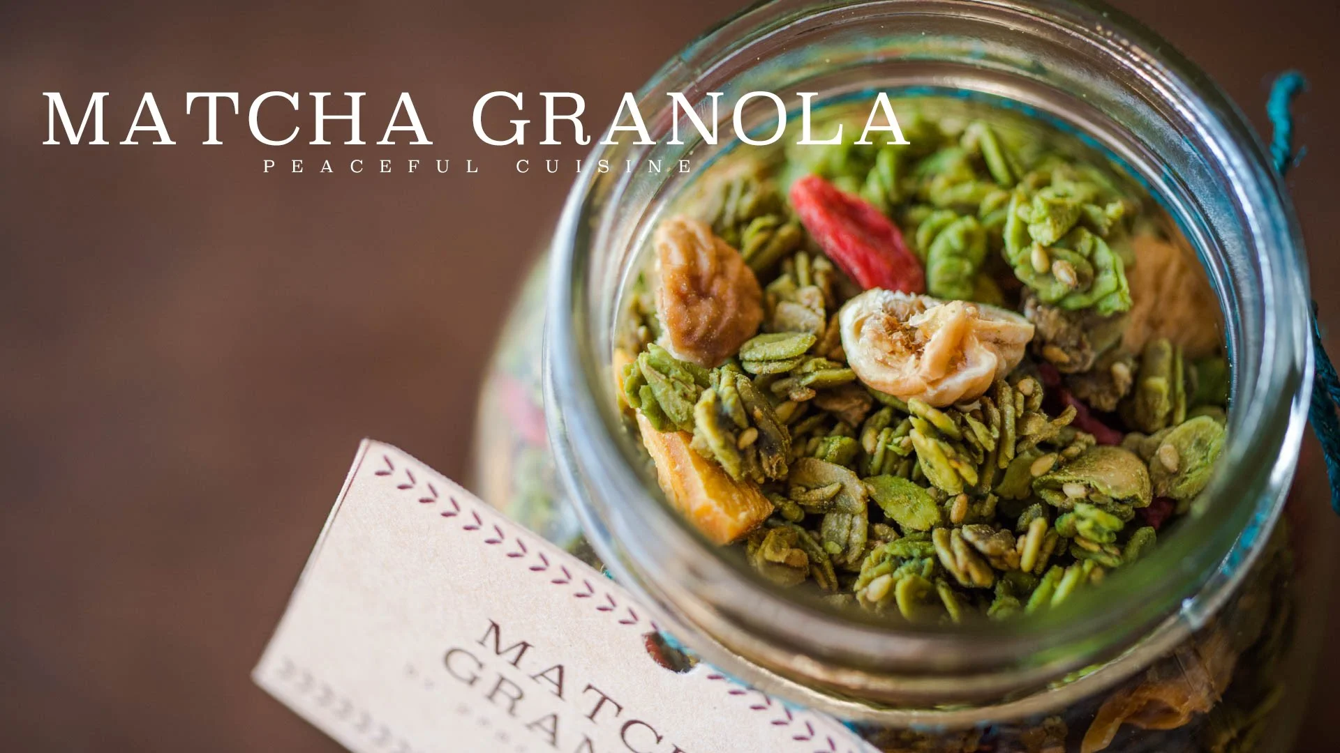 Picture & Recipe of Matcha Granola from Peaceful Cuisine