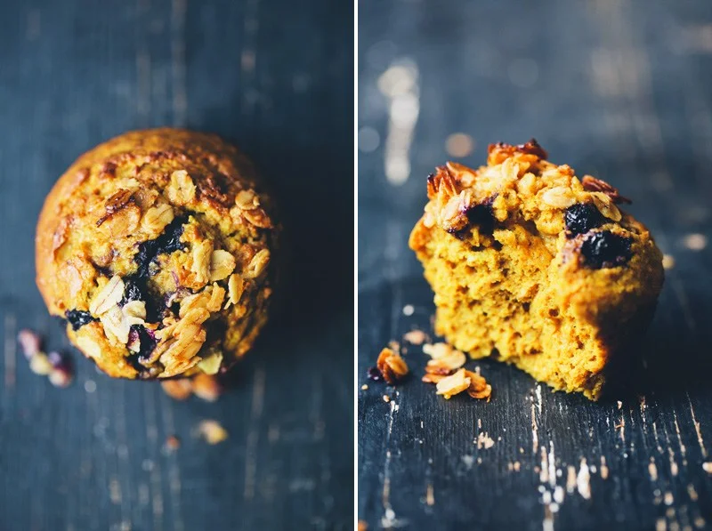 Blueberry Turmeric Muffins from Green Kitchen Stories