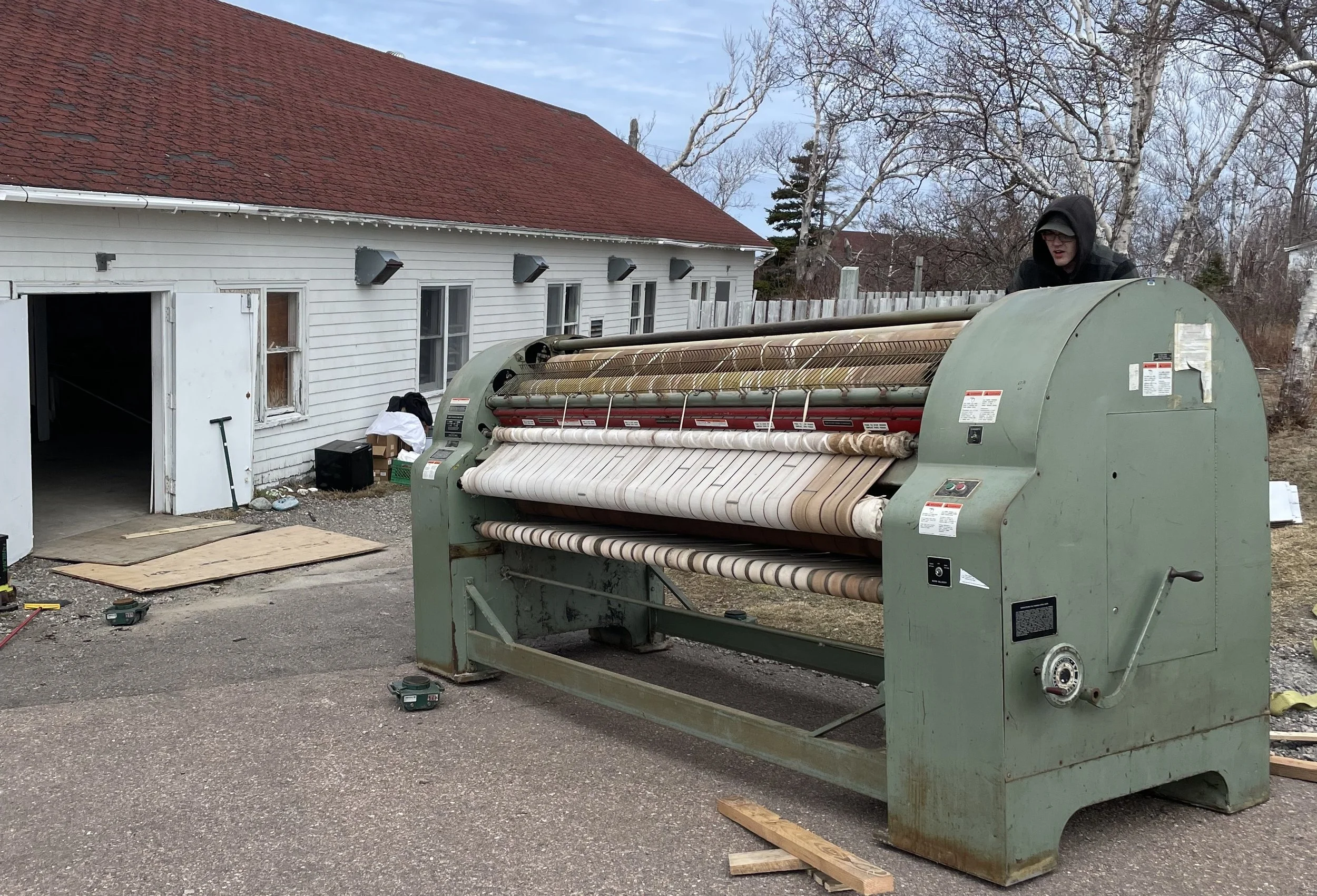 Photo: Removal of the original ironer