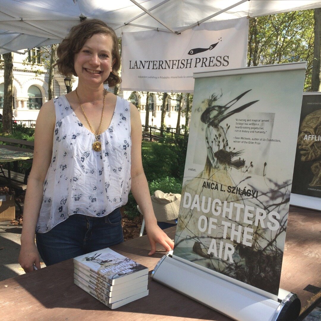 #TBT to a very sunny Brooklyn Book Festival in 2018, when we had @anca_szilagyi signing copies of her debut novel DAUGHTERS OF THE AIR at our booth.⁠
⁠
Come meet Anca again at Brooklyn Book Festival 2022 on October 2&mdash;and pick up a signed copy o