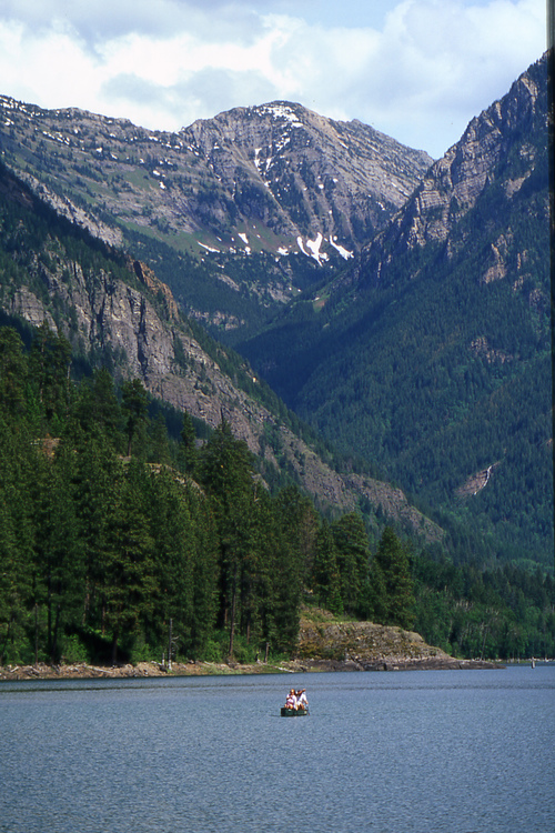 Canoeing McDonald Lake on the Flathead Indian Reservation.