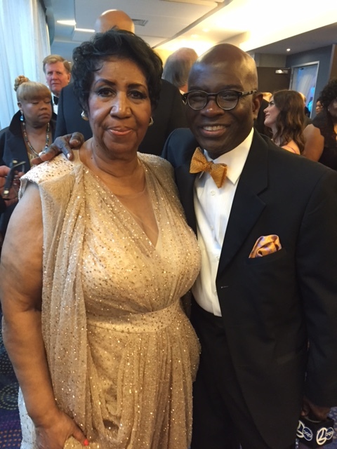 Singer Aretha Franklin with Armstrong Williams at the White House Correspondents dinner. (Courtesy: Armstrong Williams)