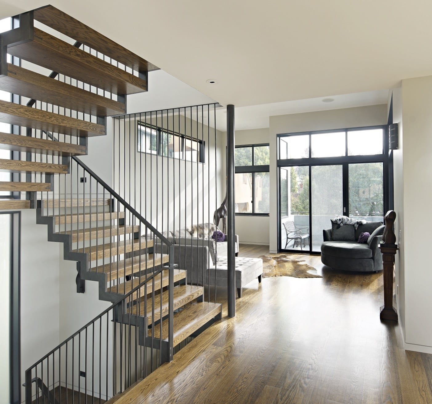 custom stair stringers and handrail/guardrail system