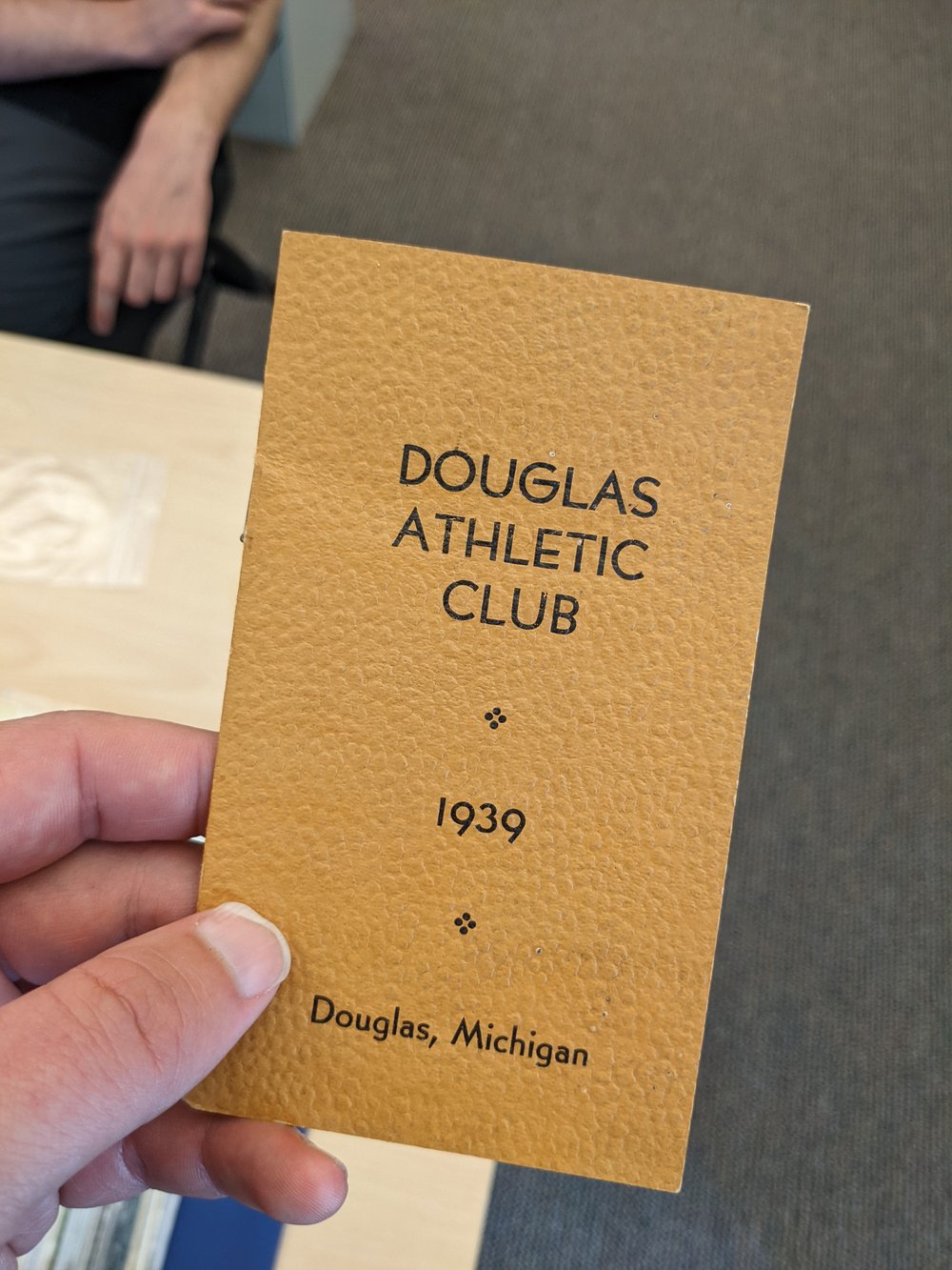  Bylaws for the Douglas Athletic Club, which used the space starting in 1915, after it was briefly used as an Odd Fellows Hall 