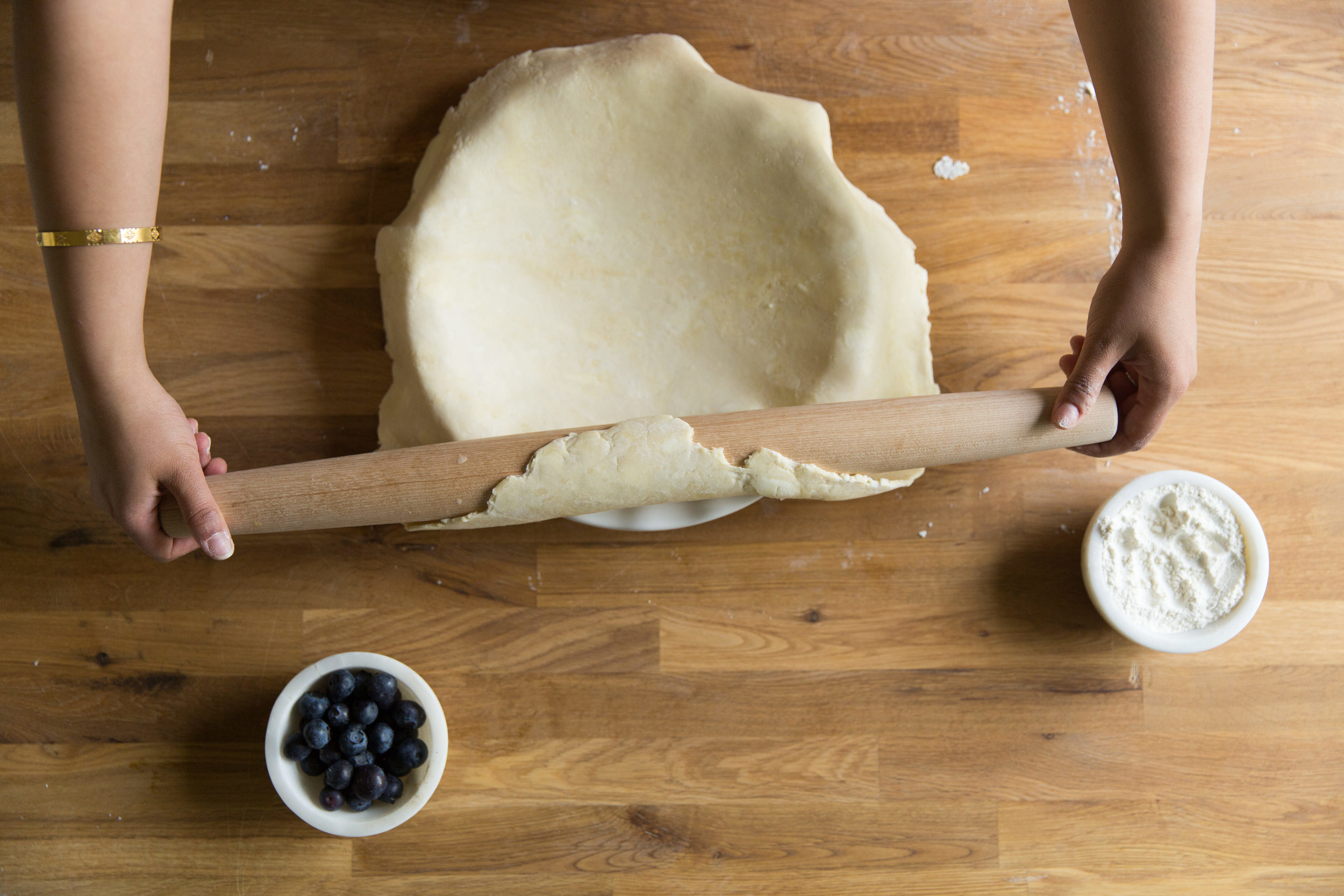 Placing Pie Dough Into pan