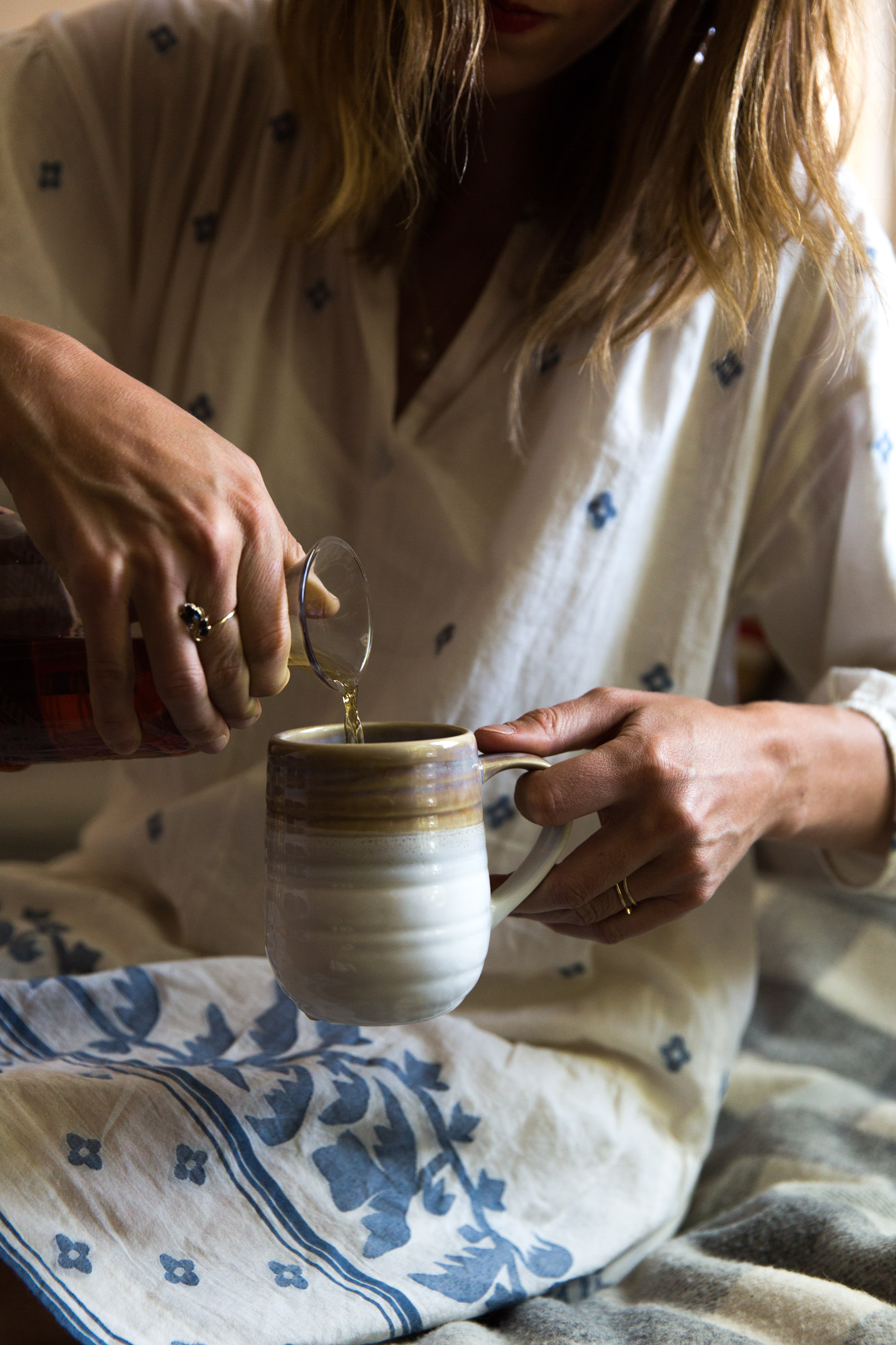 Adding Whiskey To Tea