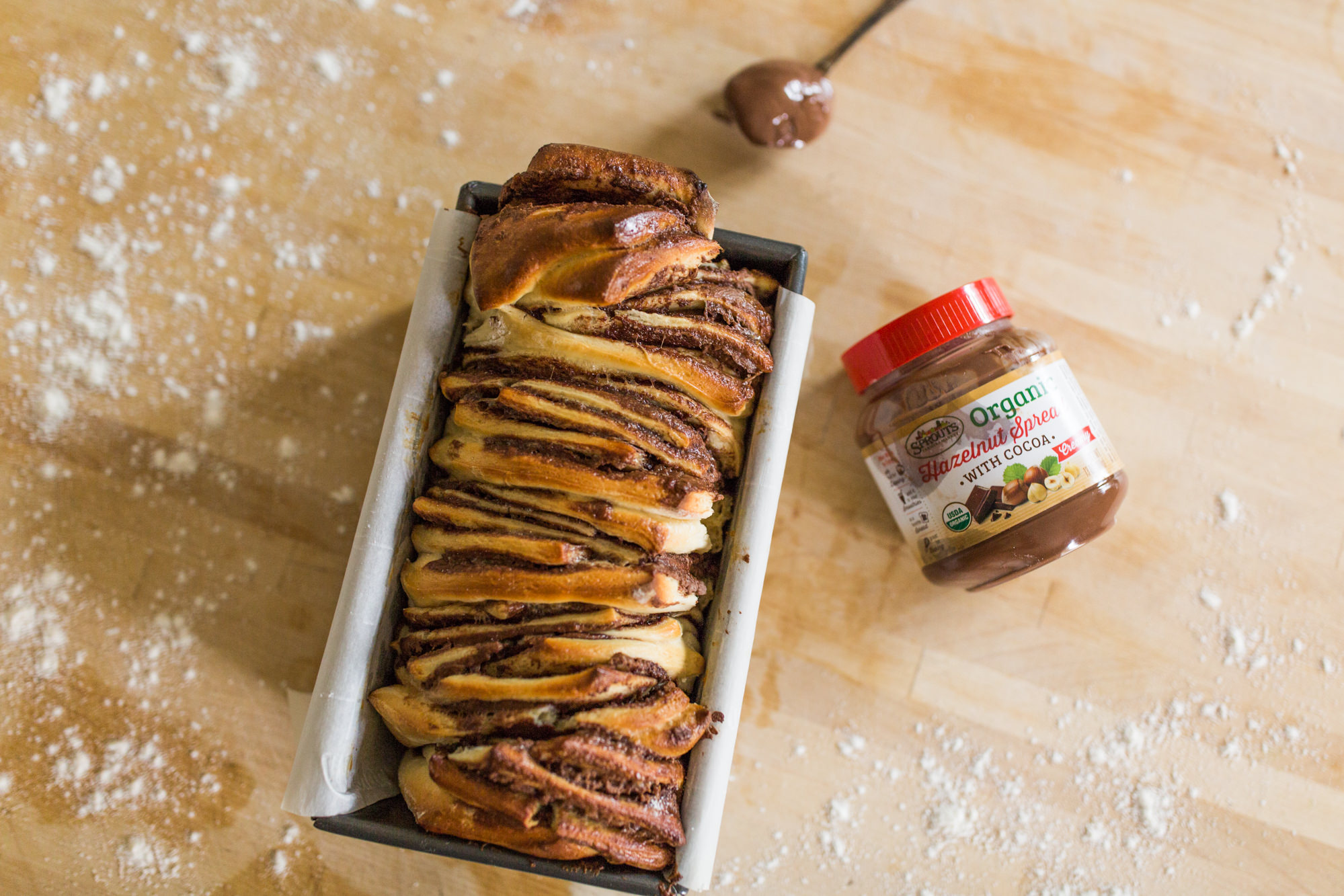 Baked Nutella Pull Apart Bread