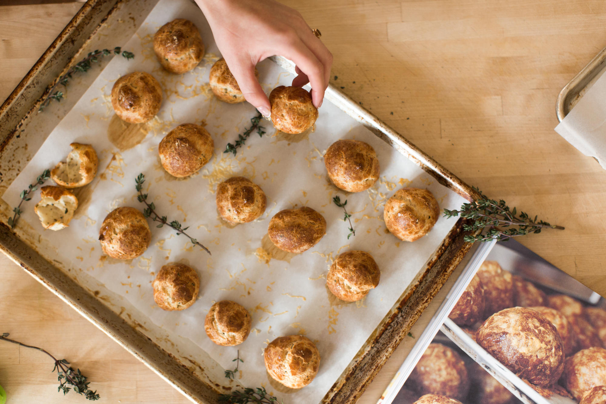 baked gougères