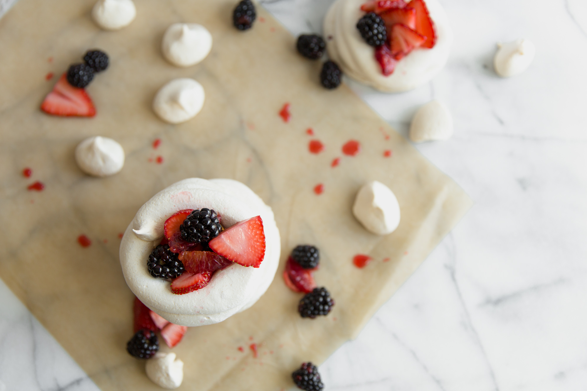 Meringue Nests With Berries