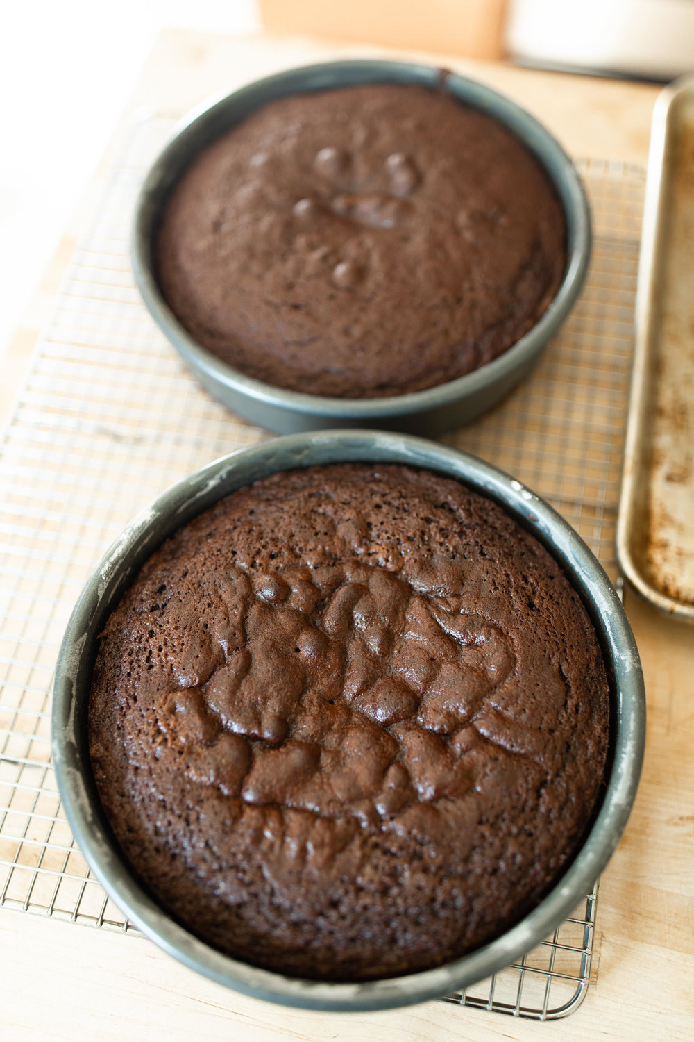 Chocolate Cakes Coming Out Of The Oven