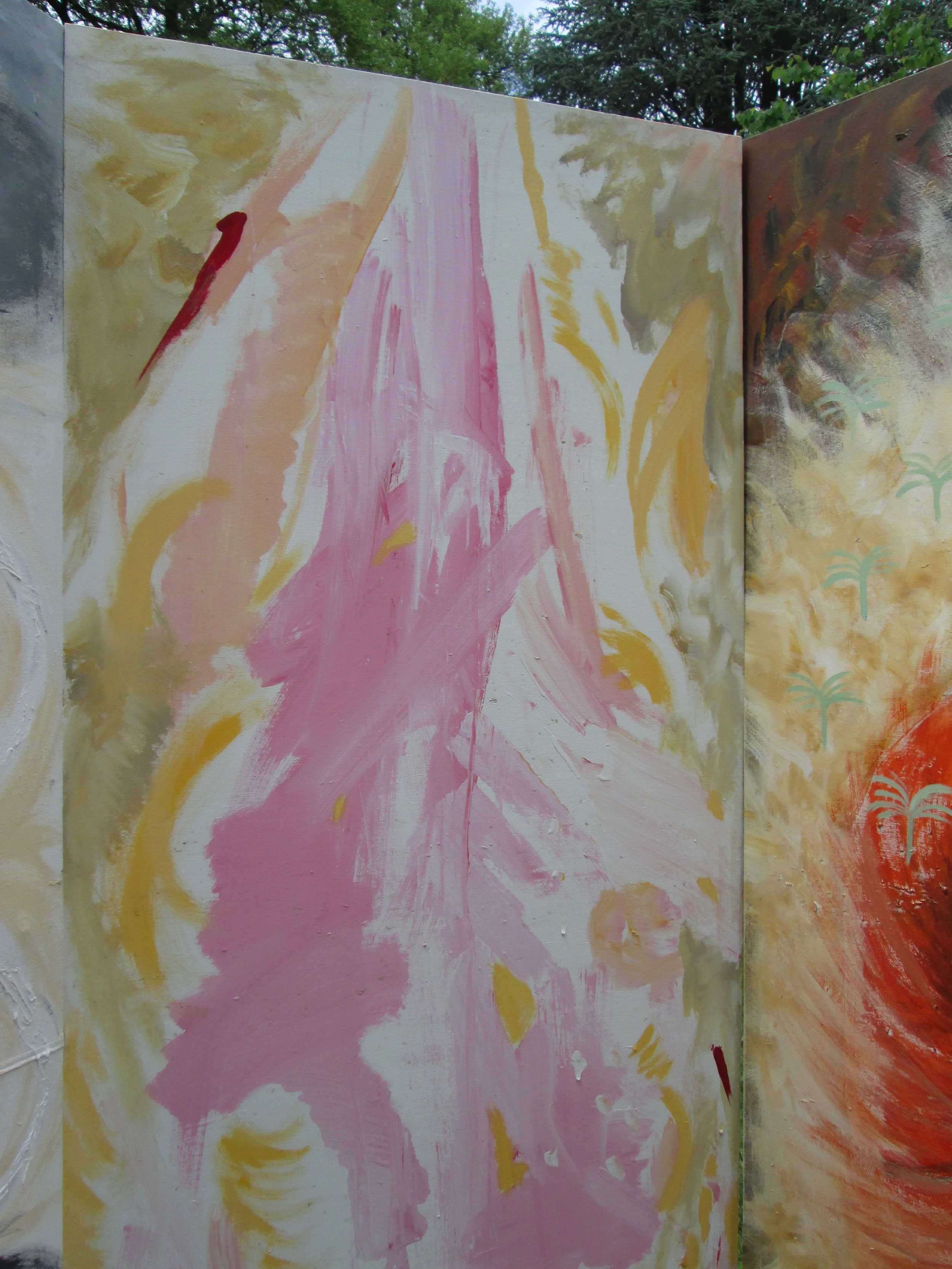 Light Canvases Community project at Pendle Hill Centre for Quaker Studies acrylic