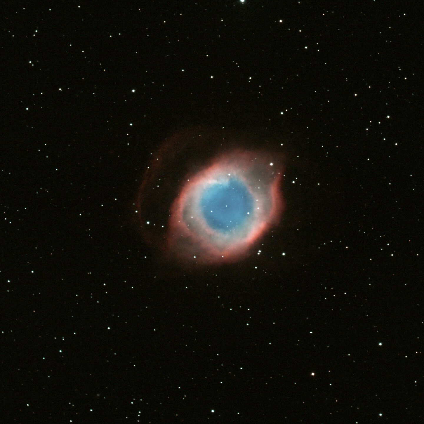 Helix Nebula &quot;Eye of God&quot; (NGC 7293), 650 light-years distant, 68 two min. exposures (2 hrs total integration), #RASA8, #ASI183MCPro, #idasnbzuhs, Taken during the 2023 #oregonstarparty