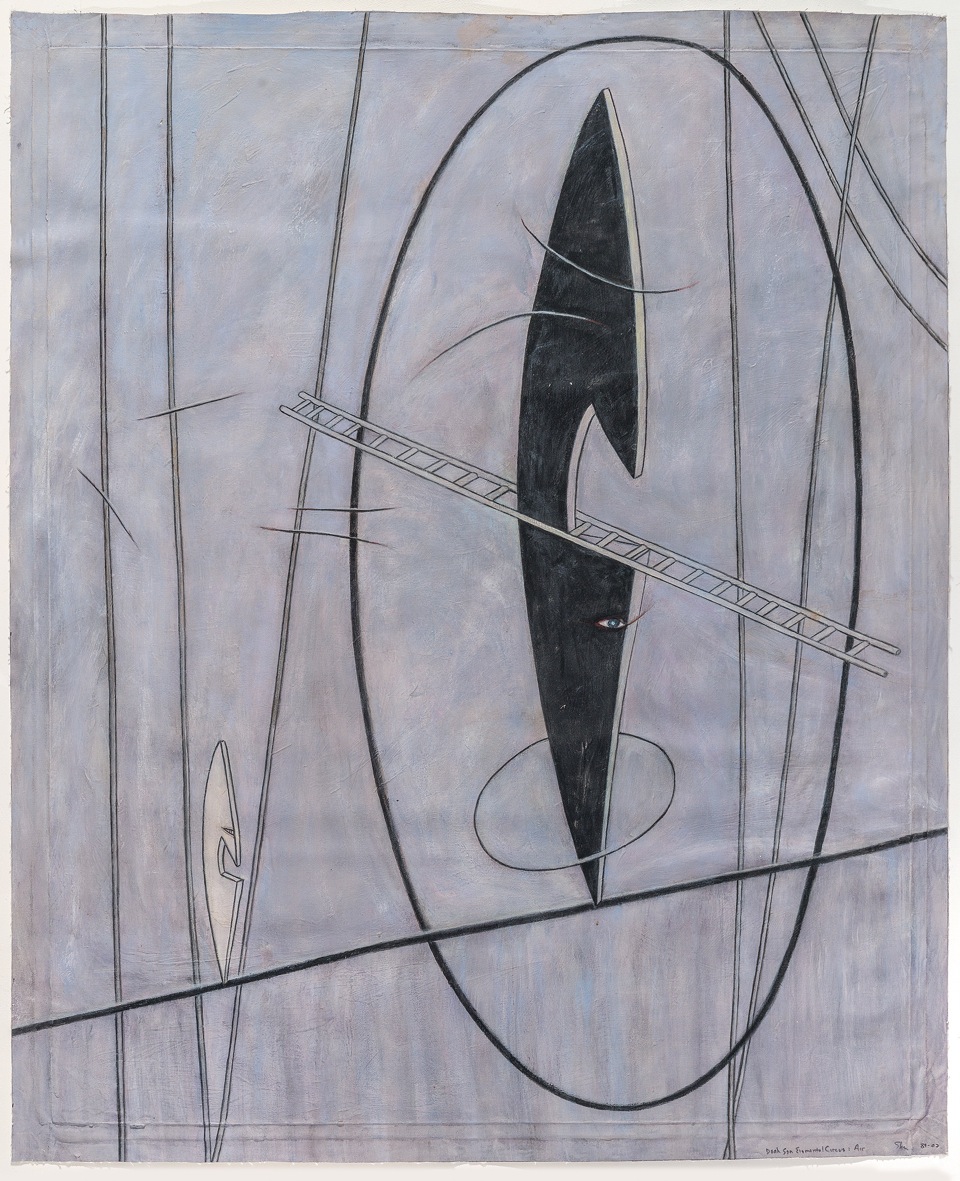 Dead Sea Circus, Air. 4x5 feet, acrylic on canvas. 1997