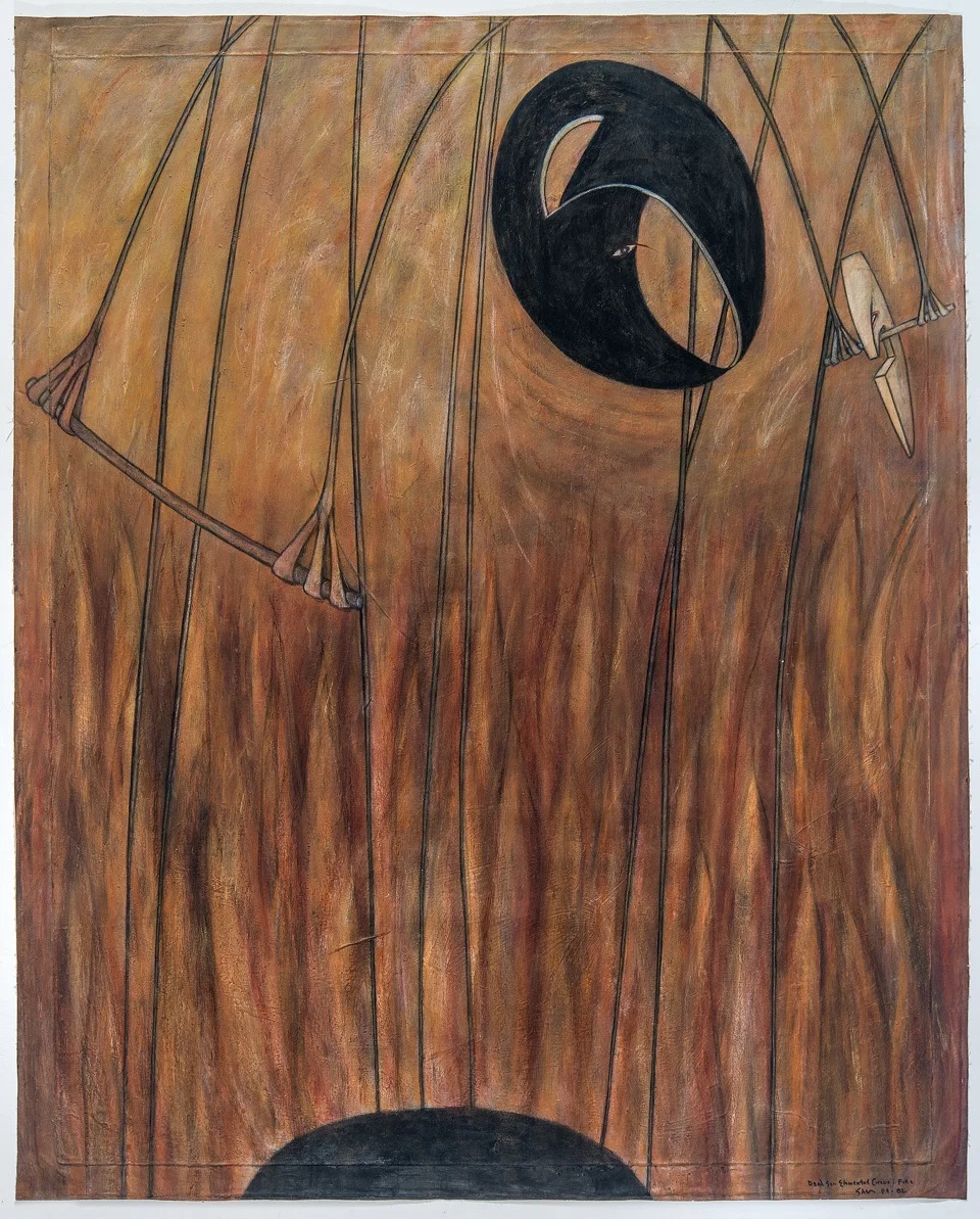 Dead Sea Circus, Fire. 4x5 feet, acrylic on canvas. 1997