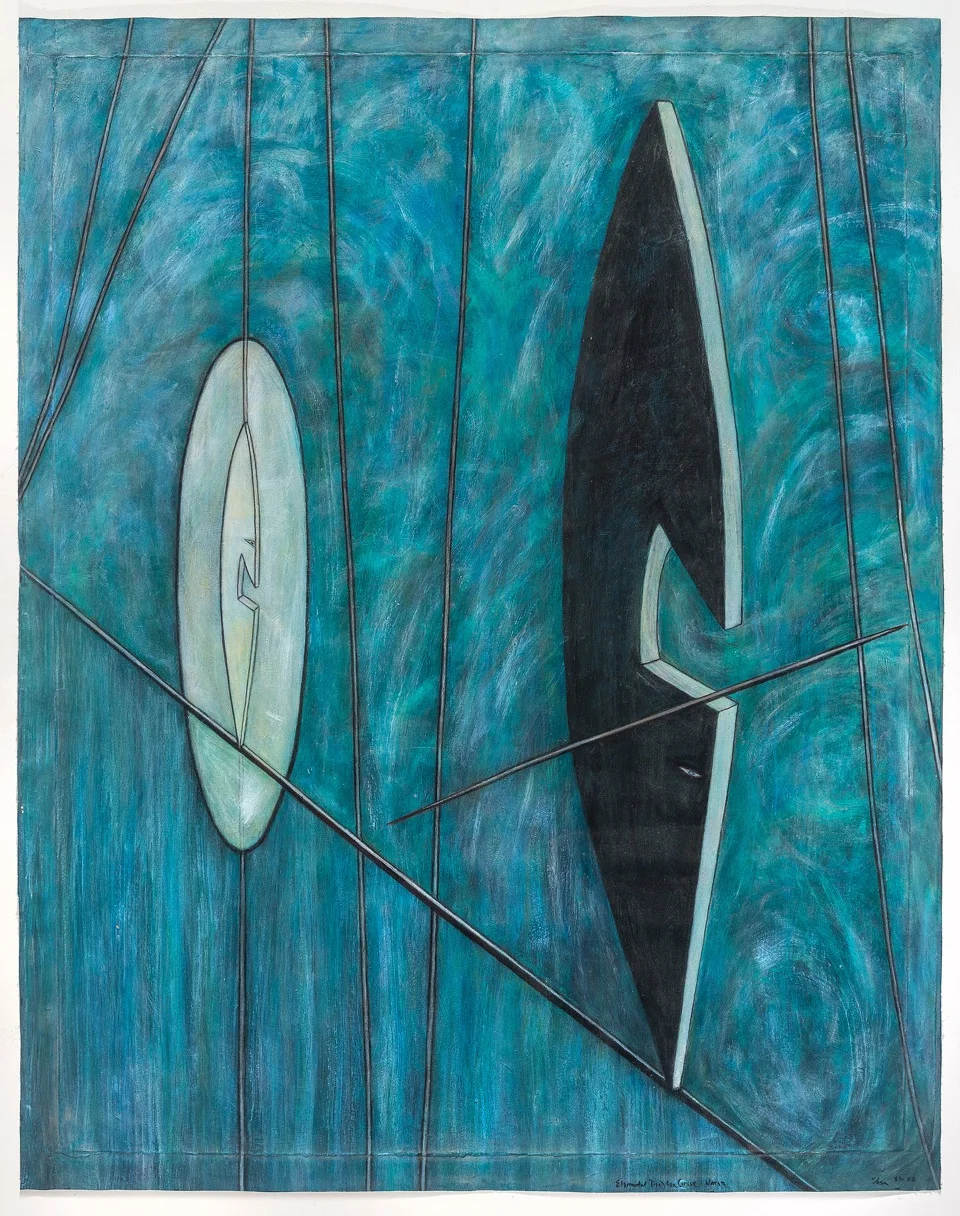 Dead Sea Circus, Water. 4x5 feet, acrylic on canvas. 1997