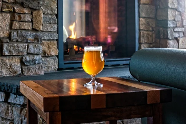 From picking stone, to creating designs for custom furniture pieces made by Warren Pieces, to fabric swatches for chairs…every detail was thought of so guests would have a comfortable, inviting and intimate Vermont experience, while enjoying a delicious craft beer. All Photos Credit: Lawson’s Finest Liquids.