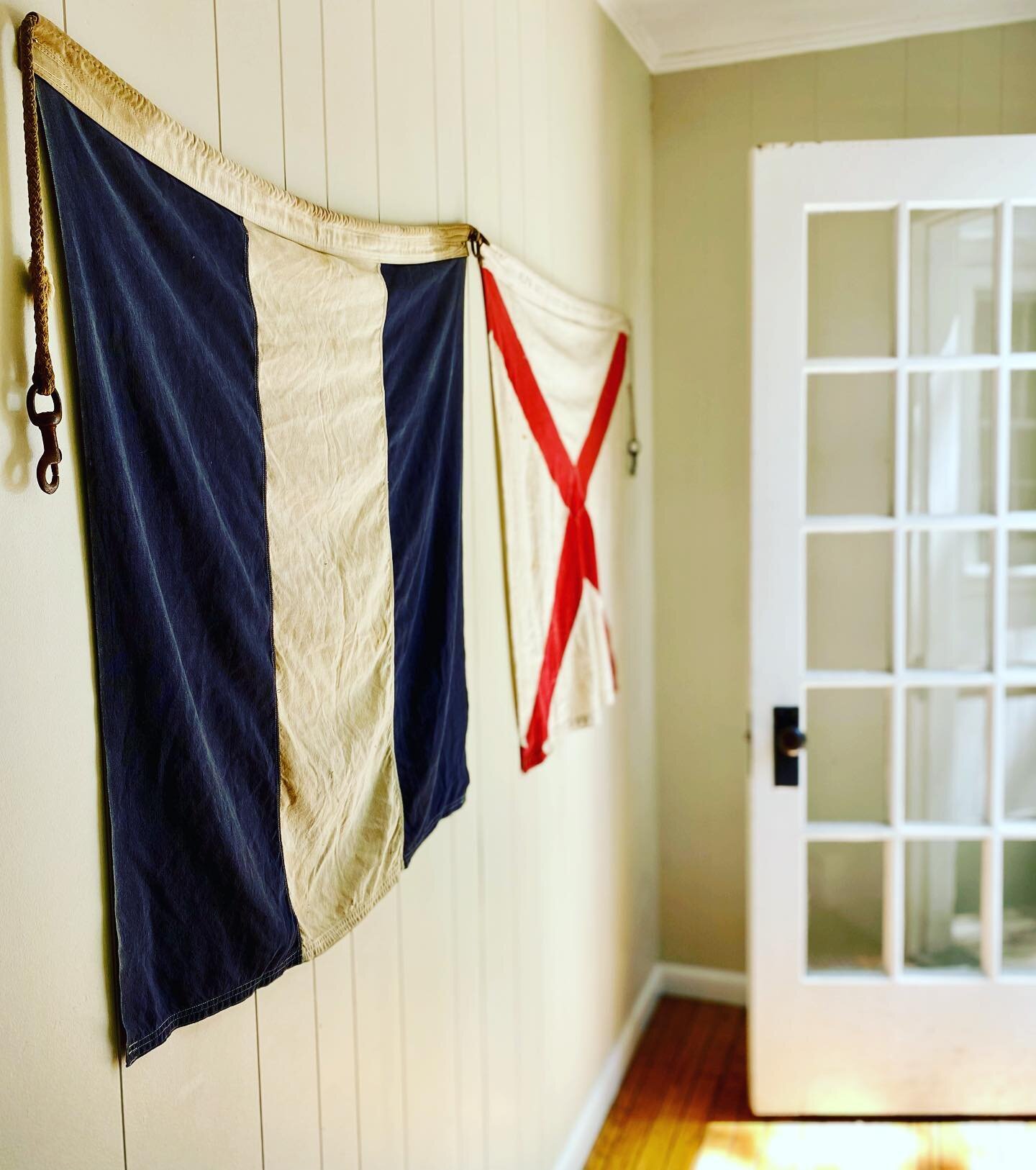 Character&hellip; history and more&hellip; install at @basinharbor #letthesunshinein ☀️⛵️#nauticalflags #vintage #design #cottages #basinharbor #joannepalmisano