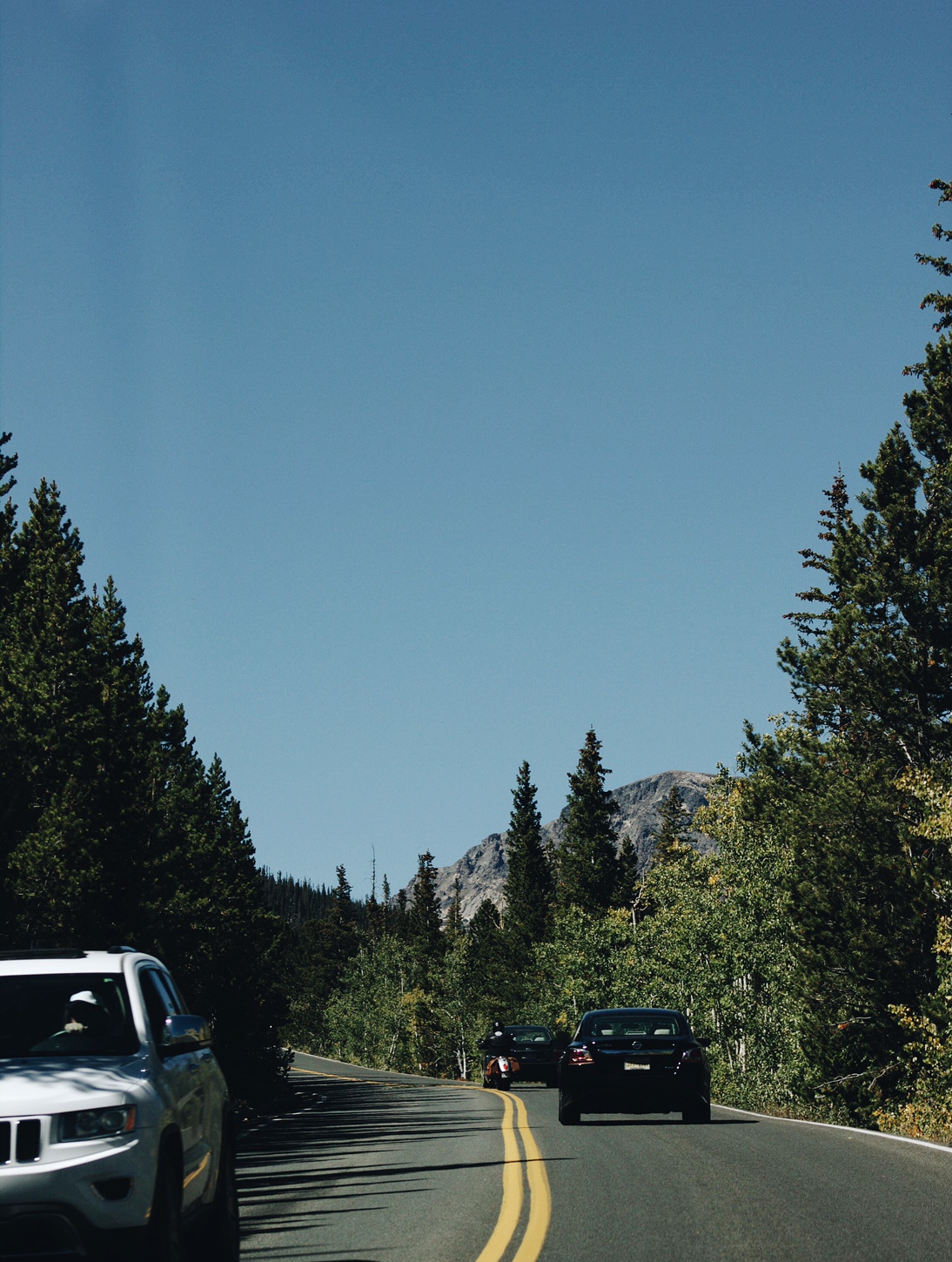 The beginning of our drive up the mountain!