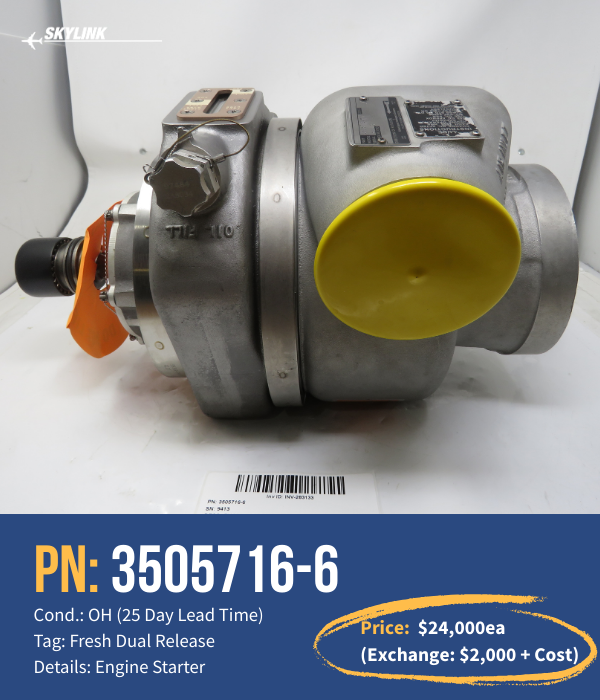 3505716-6 Engine Starters — Four Units Ready to Secure Before They Disappear