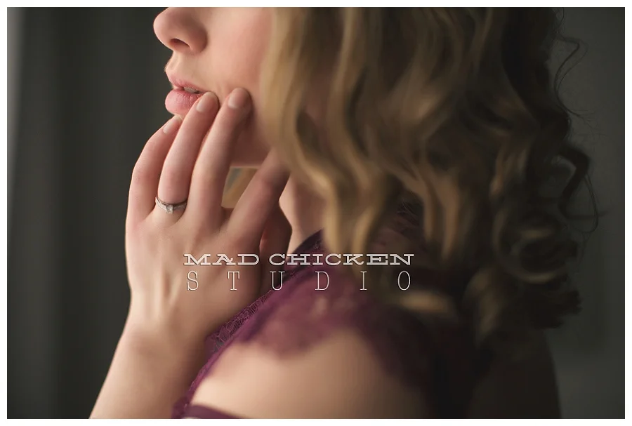 duluth minnesota boudoir session by mad chicken studio in woodland studio lingerie by victoria's secret
