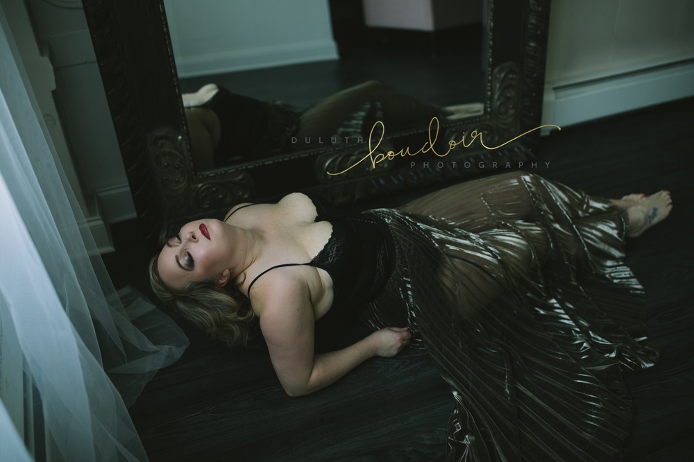 Boudoir photography session of Amber in Duluth, MN