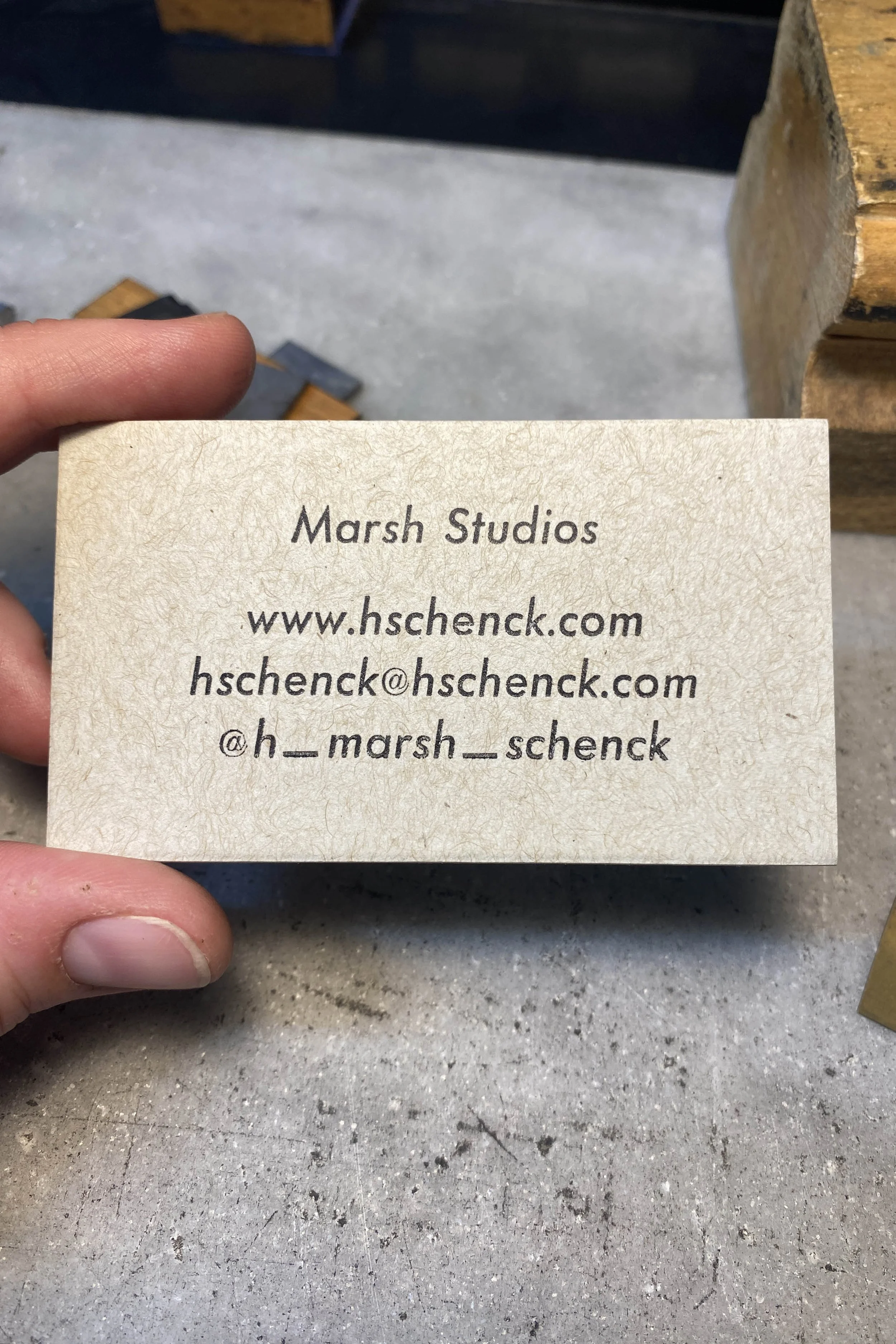 single sided, one color, specialty paper, business card