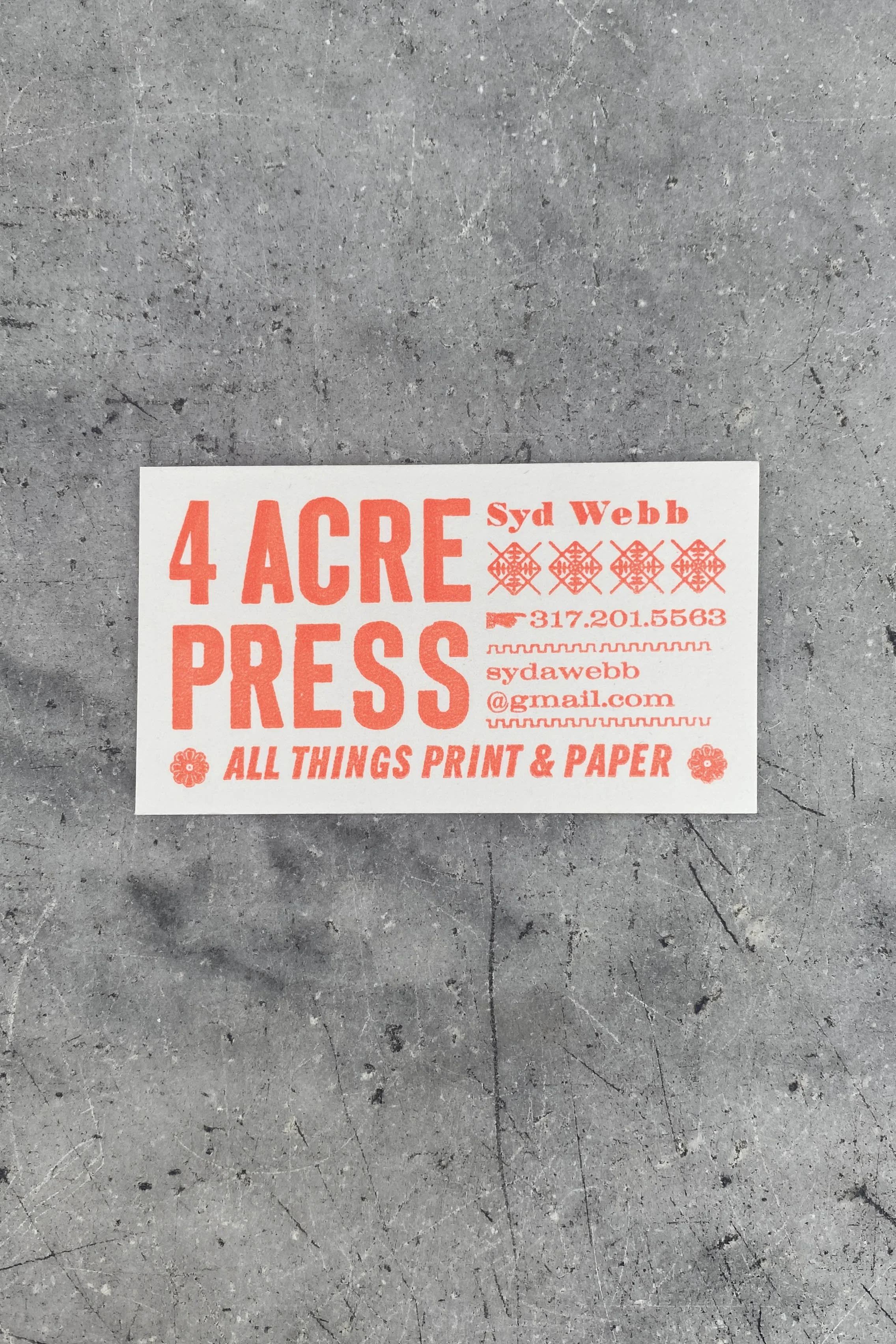 single sided, one color, standard paper, business card
