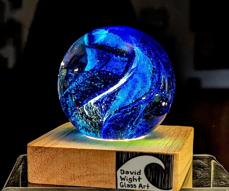 Hand Blown Glass Galaxy Marble