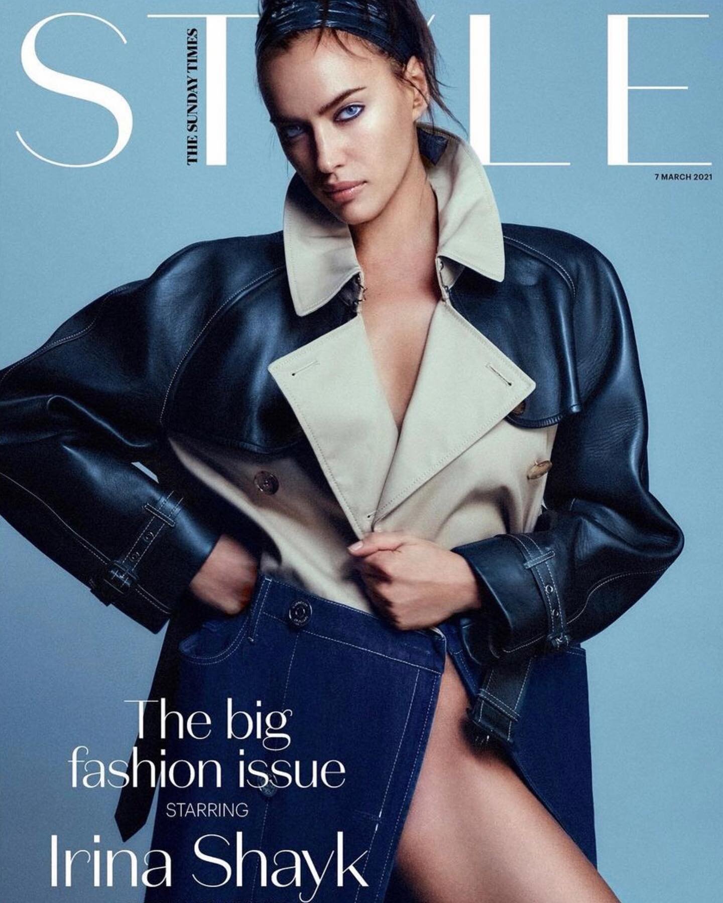 🔹🔹🔹 @irinashayk 🔹🔹🔹 in @burberry on the Cover of The Sunday Times Style (@TheSTStyle) 📷 Shot by @chriscolls . @serlinassociates 

Style: @CeliaAzoulay 
@TheWallGroup

Hair by me @JacobRozenberg @statementartists 
Using my @harryjoshprotools 

