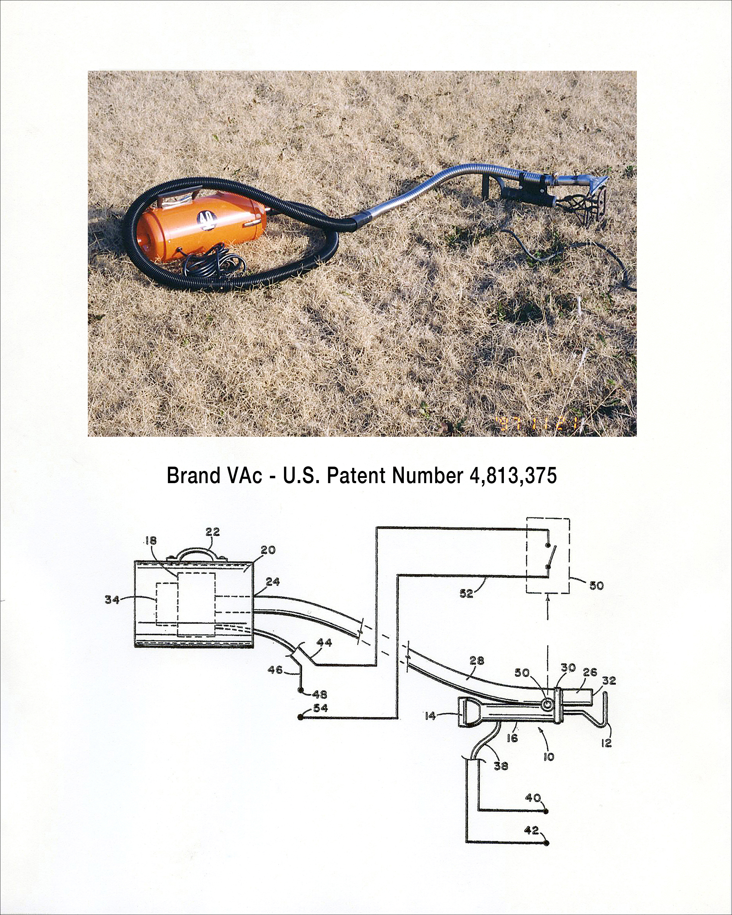 Brand Vac - Patent No. 4,813,375