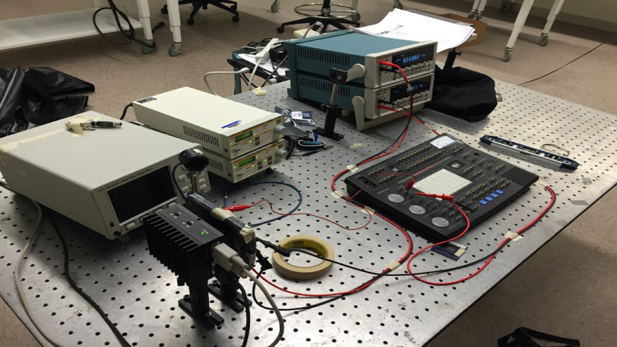 Conducting indoor testing in the laser lab
