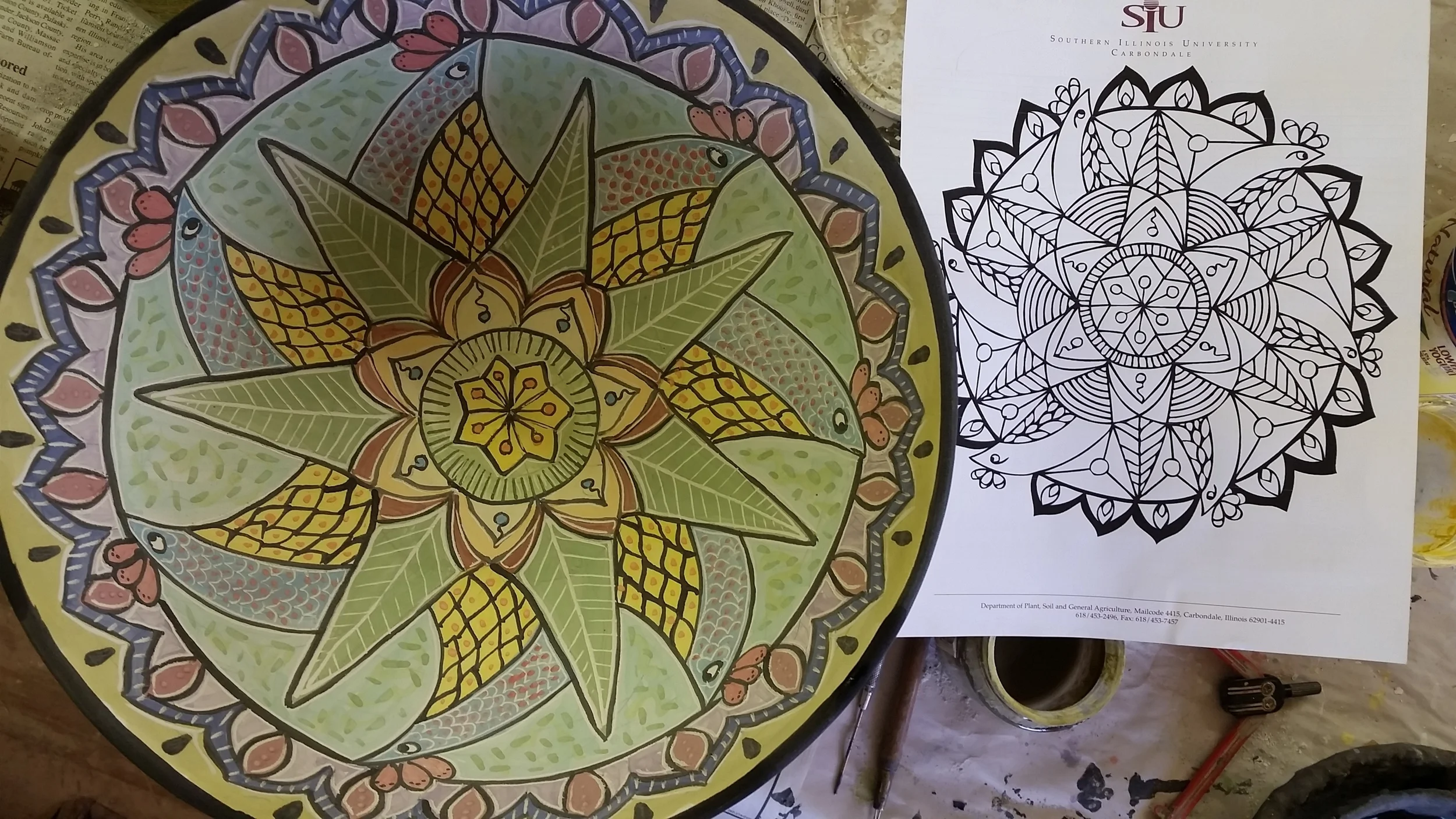 A sort of bird themed mandala.