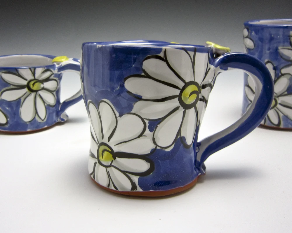 White Daisy Mugs