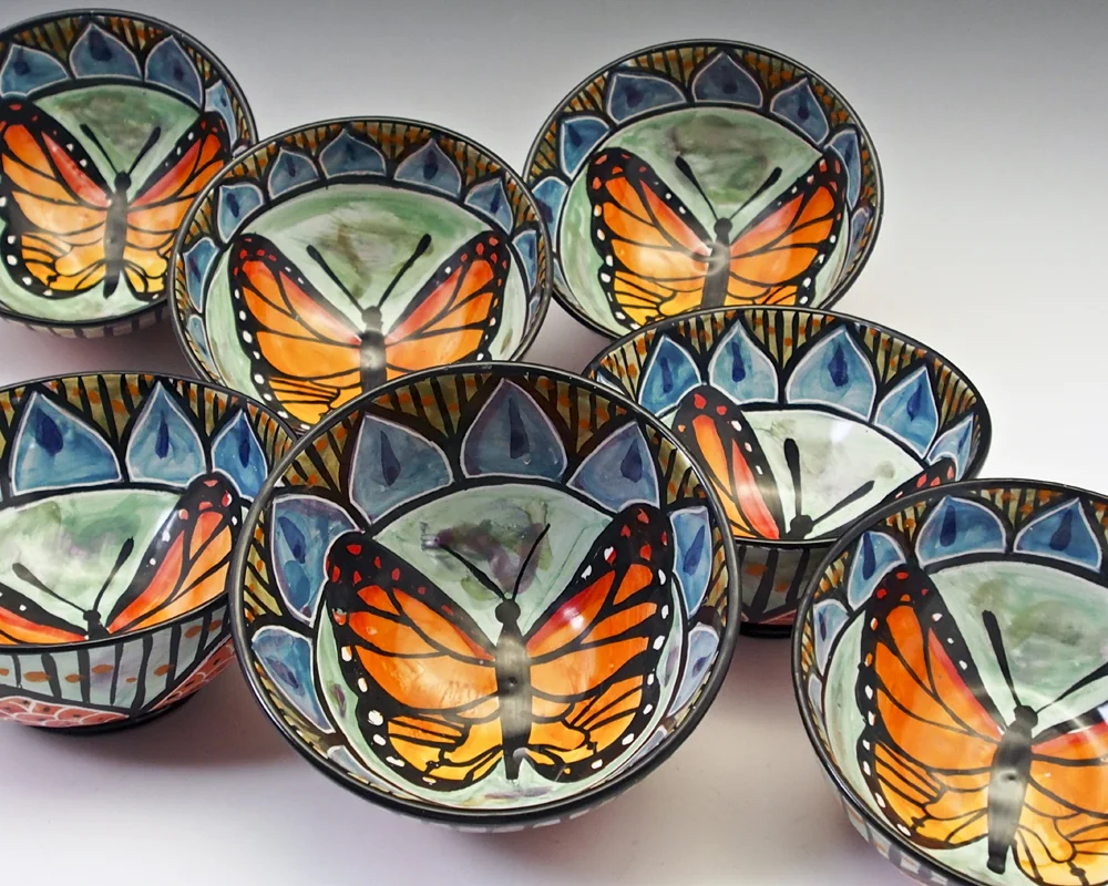 Monarch Butterfly bowls