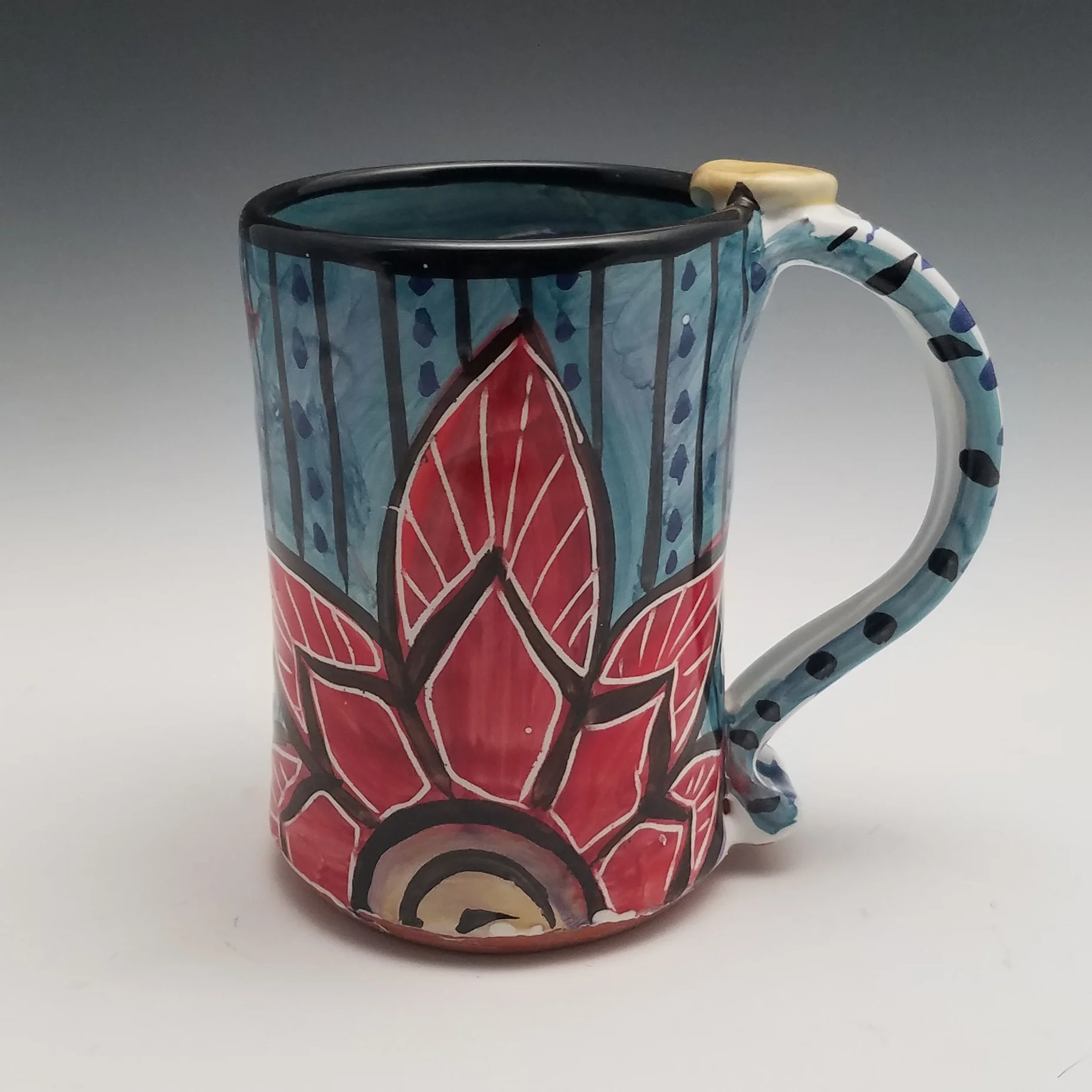 Ornate Red Flower mug