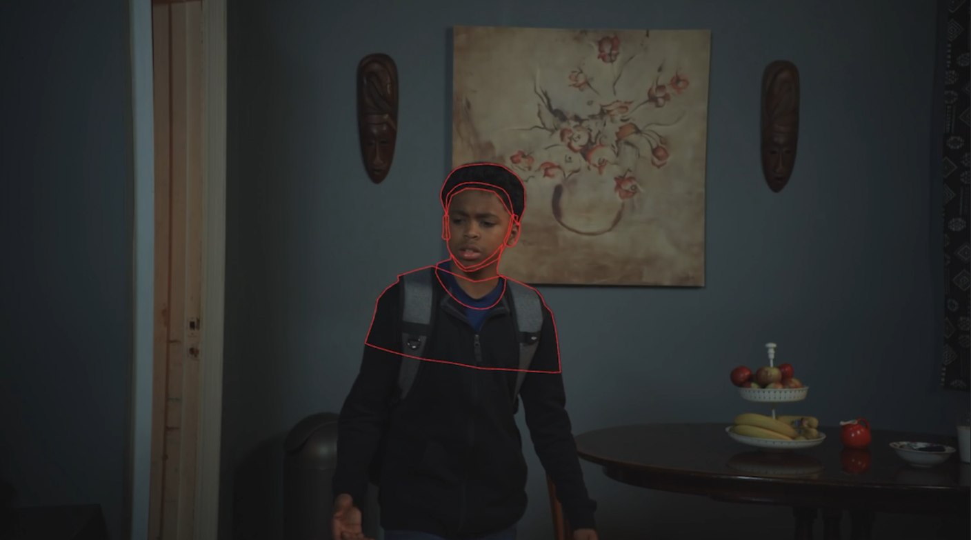  Screenshot 2: You see how I made my roto groups to isolate the kid’s upper body to mask him out. 