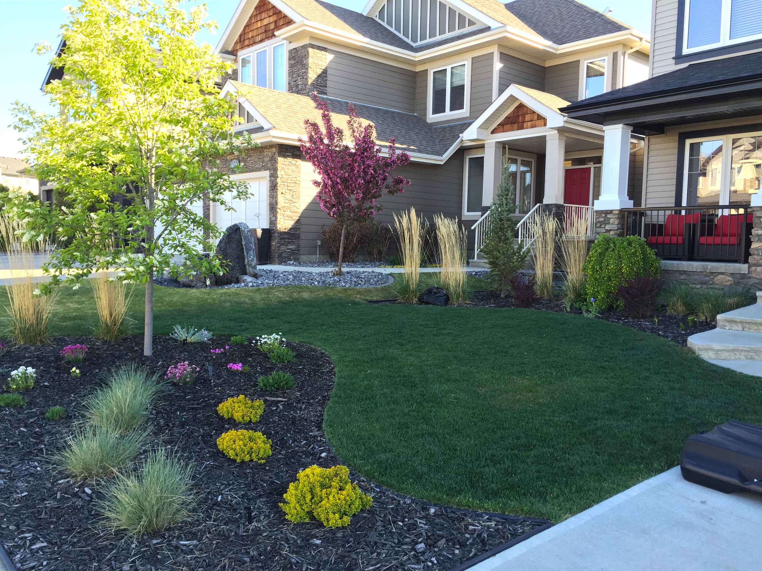 Small Frontyard Landscape Design in Edmonton (Copy)