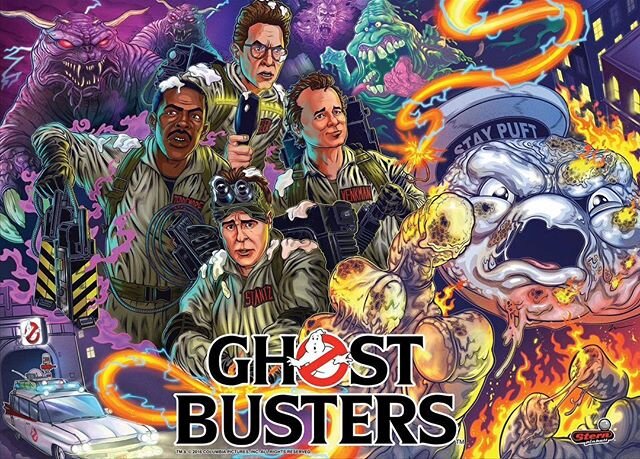 So, @sternpinball just announced their @ghostbusters pin, and it looks amazing! (Pictured is the Premium version's translite) #sternpinball #pinball #ghostbusterspinball #ghostbusters