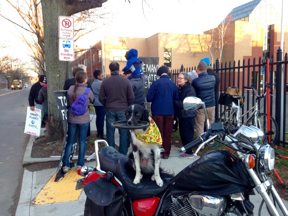 Public gathering in Fair Haven neighborhood