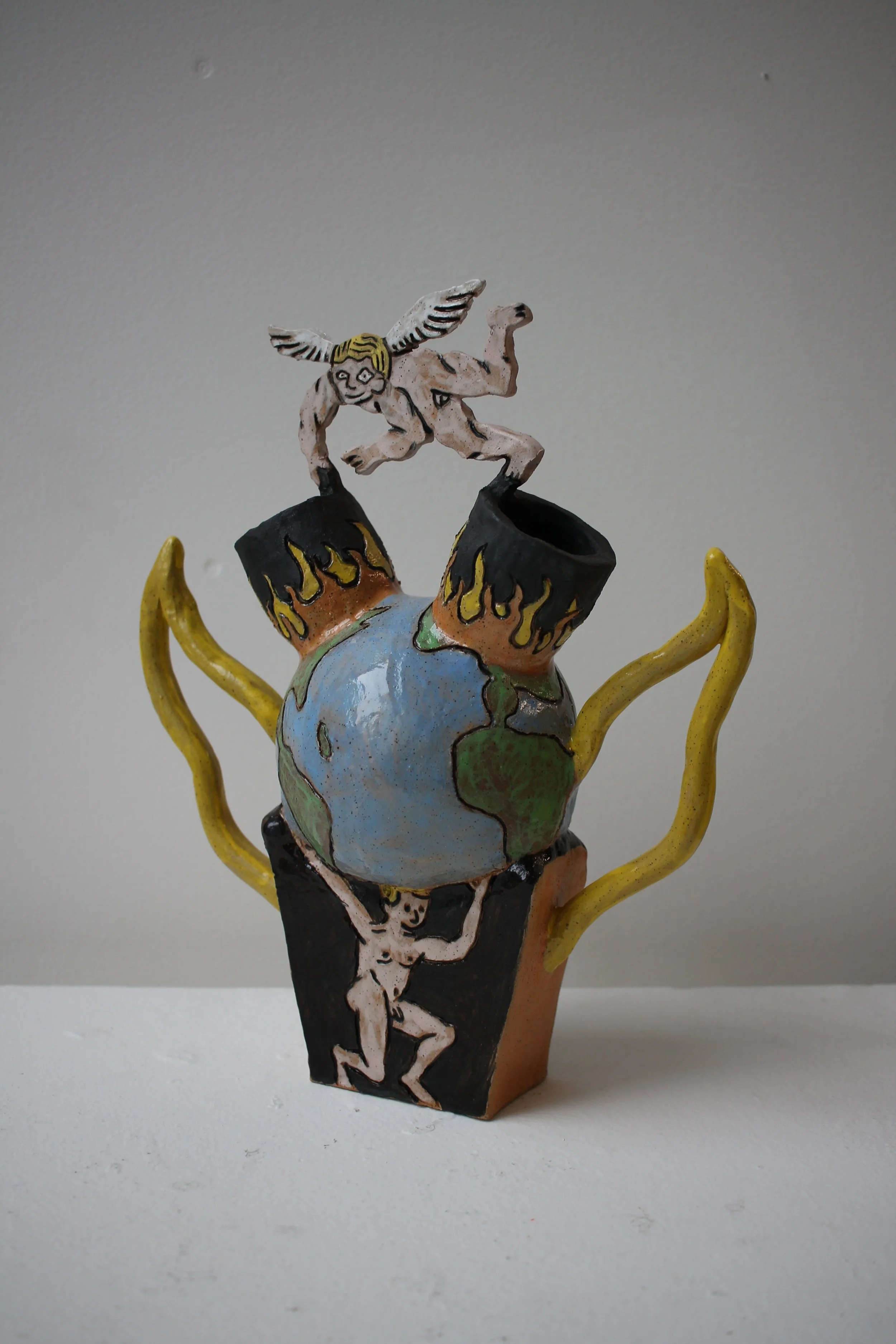  THOMAS LEWIS  THIS STUPID WORLD, 2022 CERAMIC  10”x12”x5”  email info@goodmotherstudio.com for inquiry   