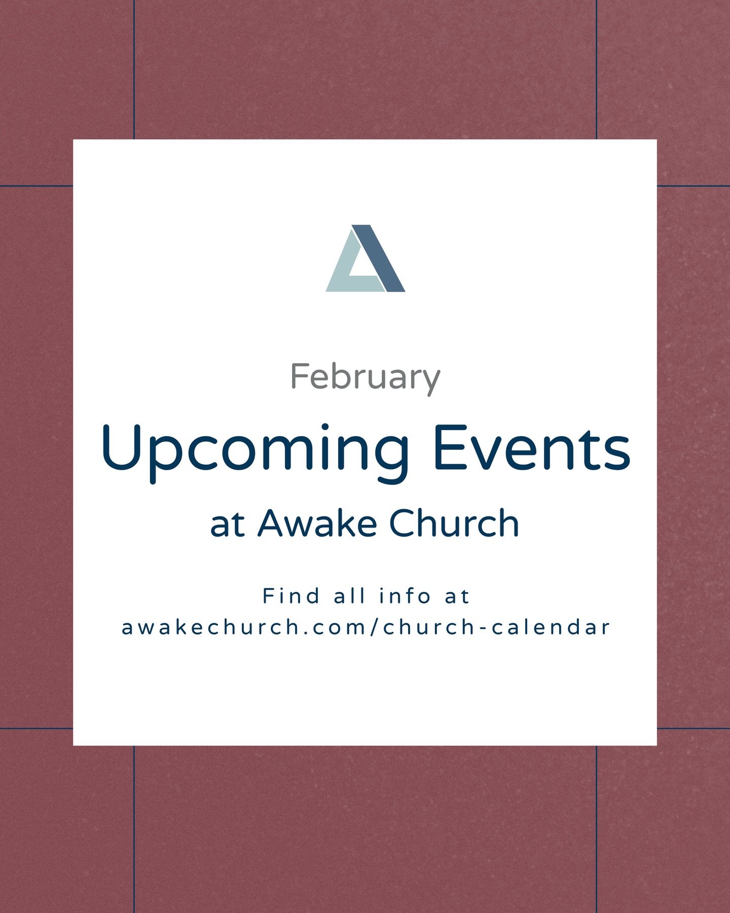 We look forward to being with you in February!